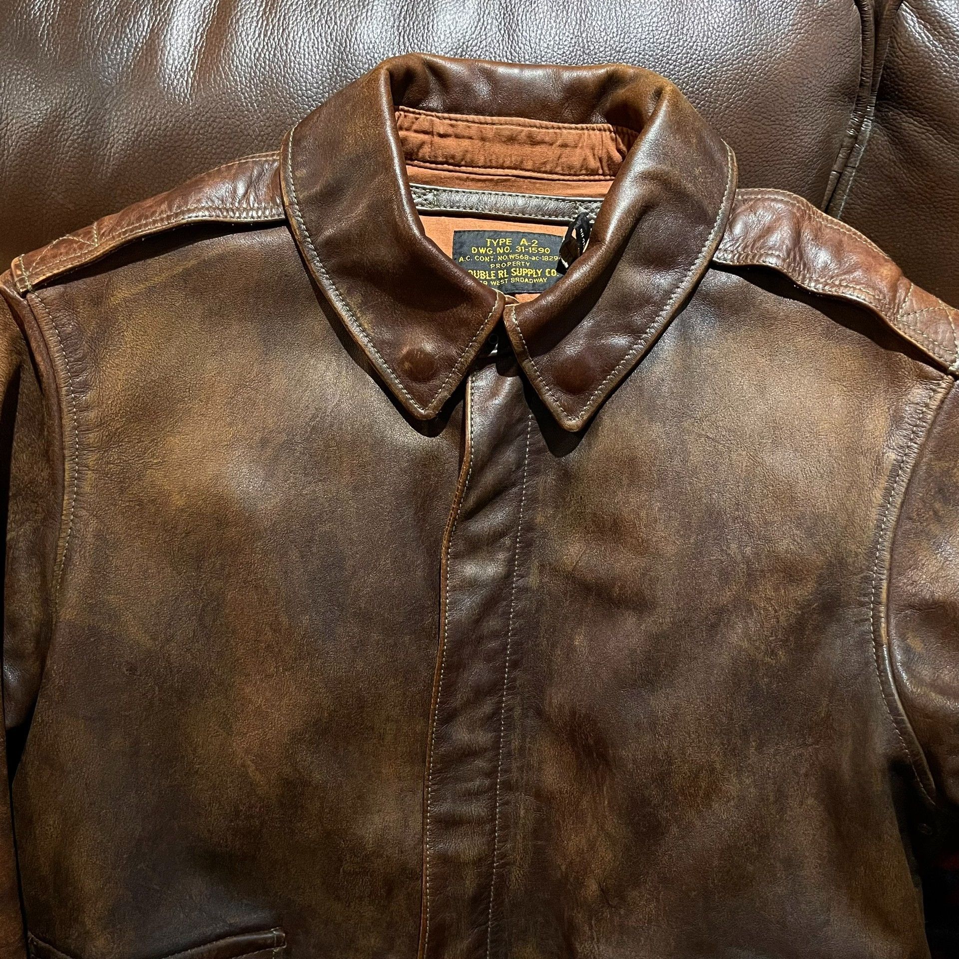 RRL Ralph Lauren RRL Ralph Lauren A2 Leather Jacket Size US S / EU 44-46 / 1 - 2 Thumbnail