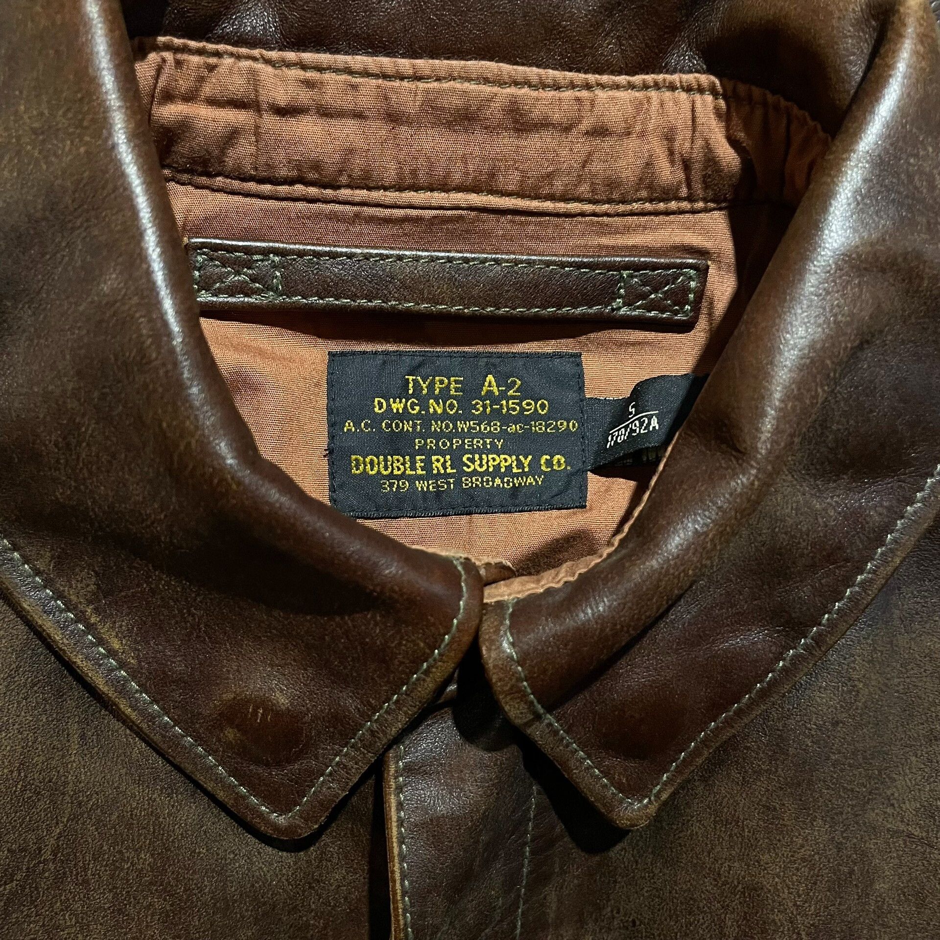 RRL Ralph Lauren RRL Ralph Lauren A2 Leather Jacket Size US S / EU 44-46 / 1 - 3 Thumbnail