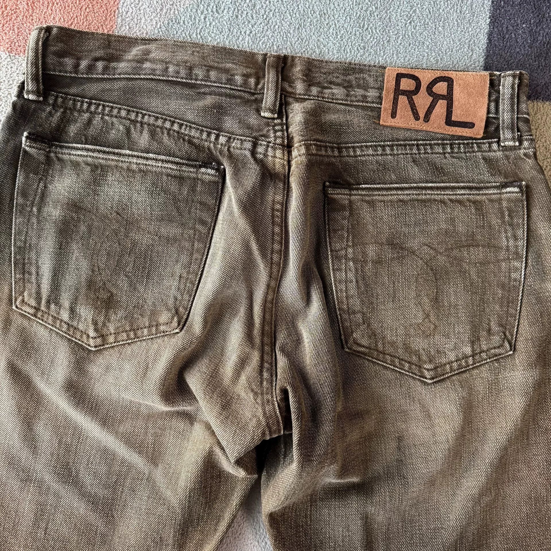 RRL Ralph Lauren RRL Brown Oil-Stained Jeans Size US 30 / EU 46 - 5 Thumbnail