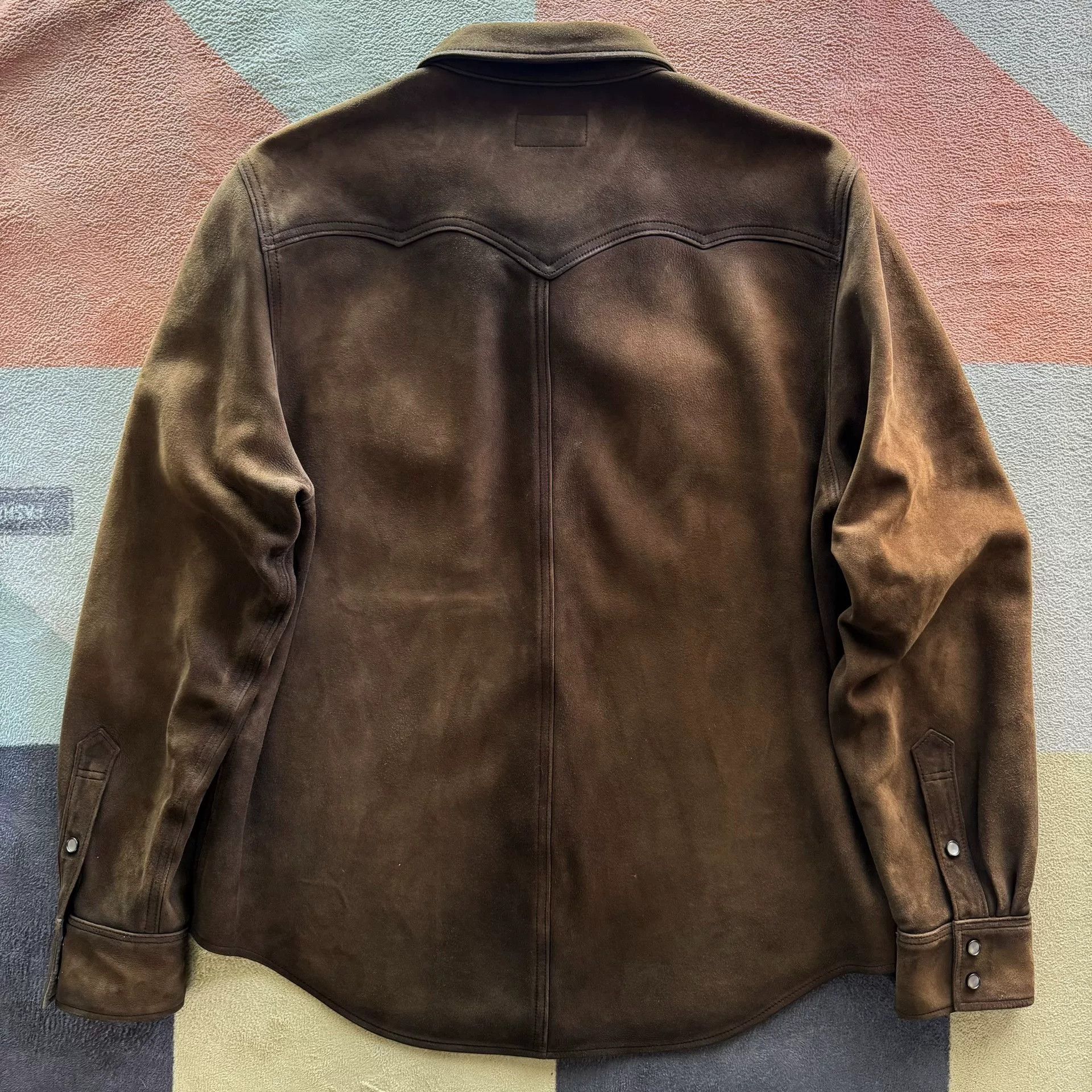 RRL Ralph Lauren RRL Distressed Suede Shirt Size US XL / EU 56 / 4 - 2 Thumbnail