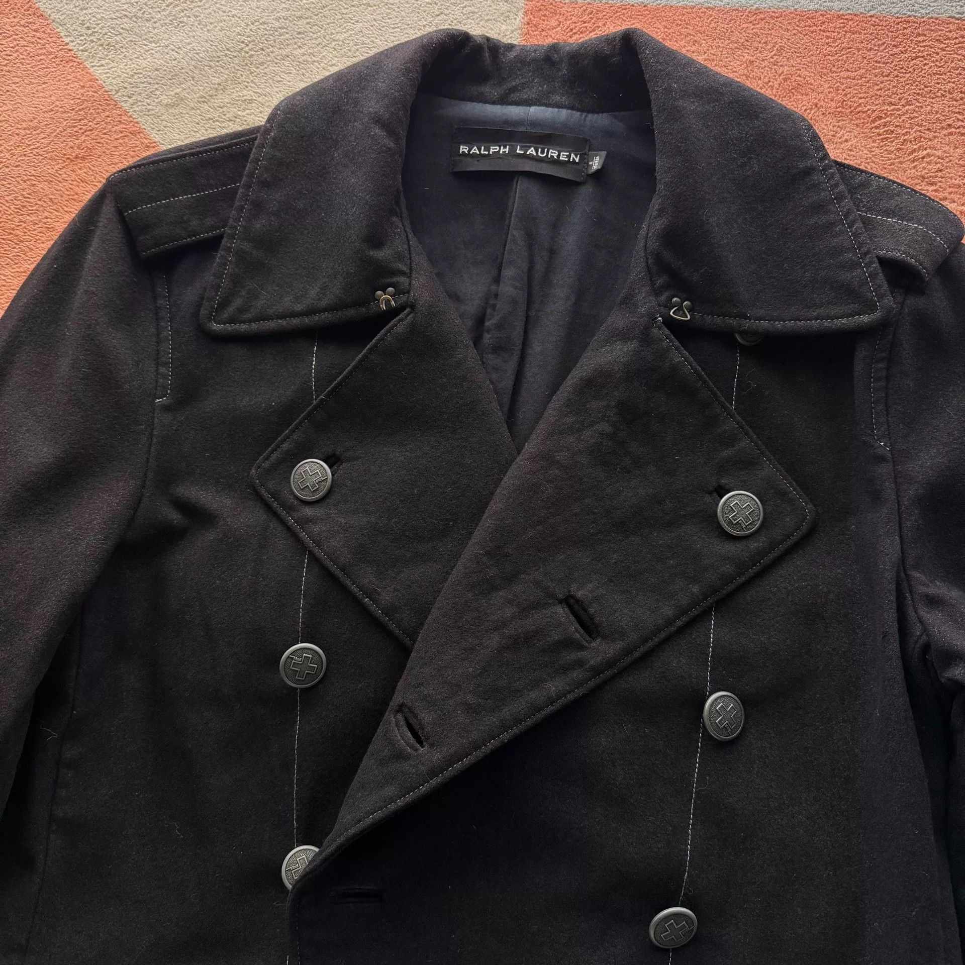 Ralph Lauren Black Label Ralph Lauren Black Label Wool Double-Breasted Coat Size US S / EU 44-46 / 1 - 3 Thumbnail