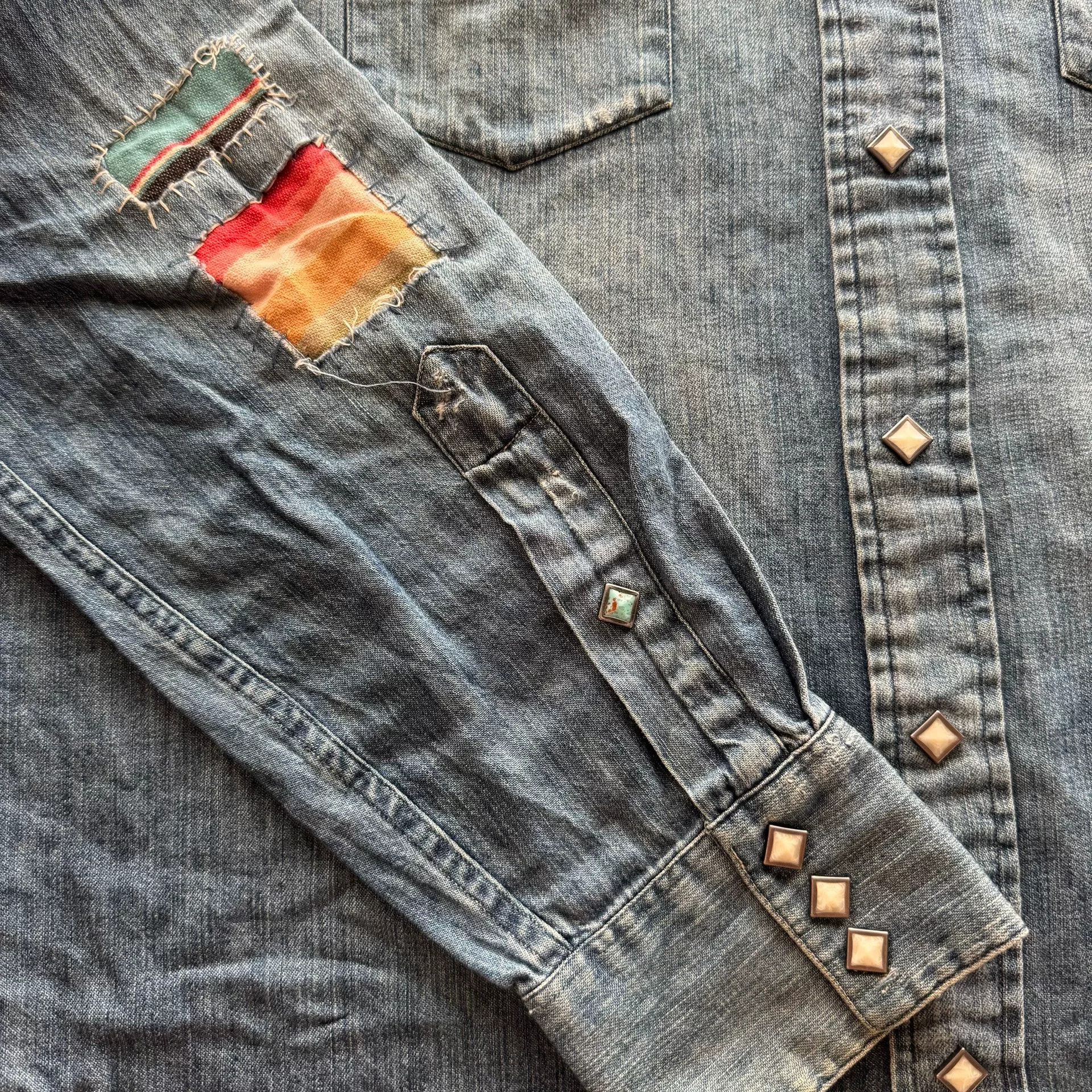 Polo Ralph Lauren Ralph Lauren Southwest Patchwork Denim Shirt Size US L / EU 52-54 / 3 - 5 Thumbnail