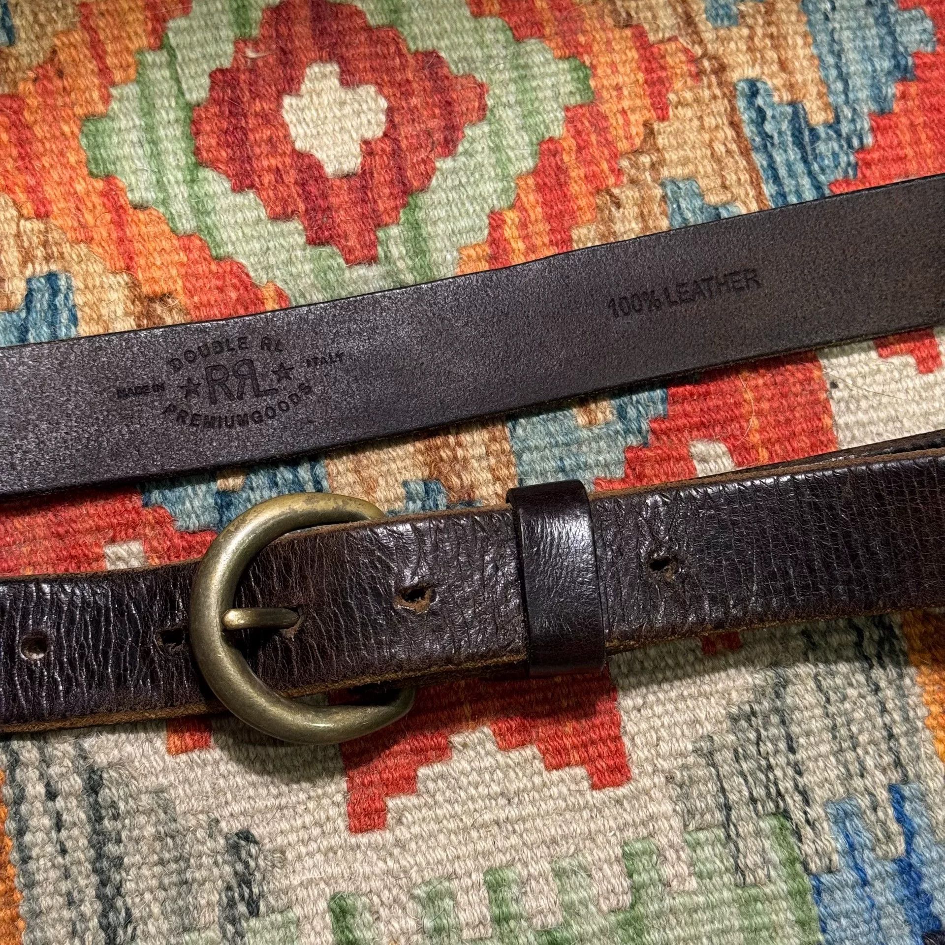 RRL Ralph Lauren RRL Ralph Lauren Double RL Horseshoe Buckle Belt Size ONE SIZE - 5 Thumbnail