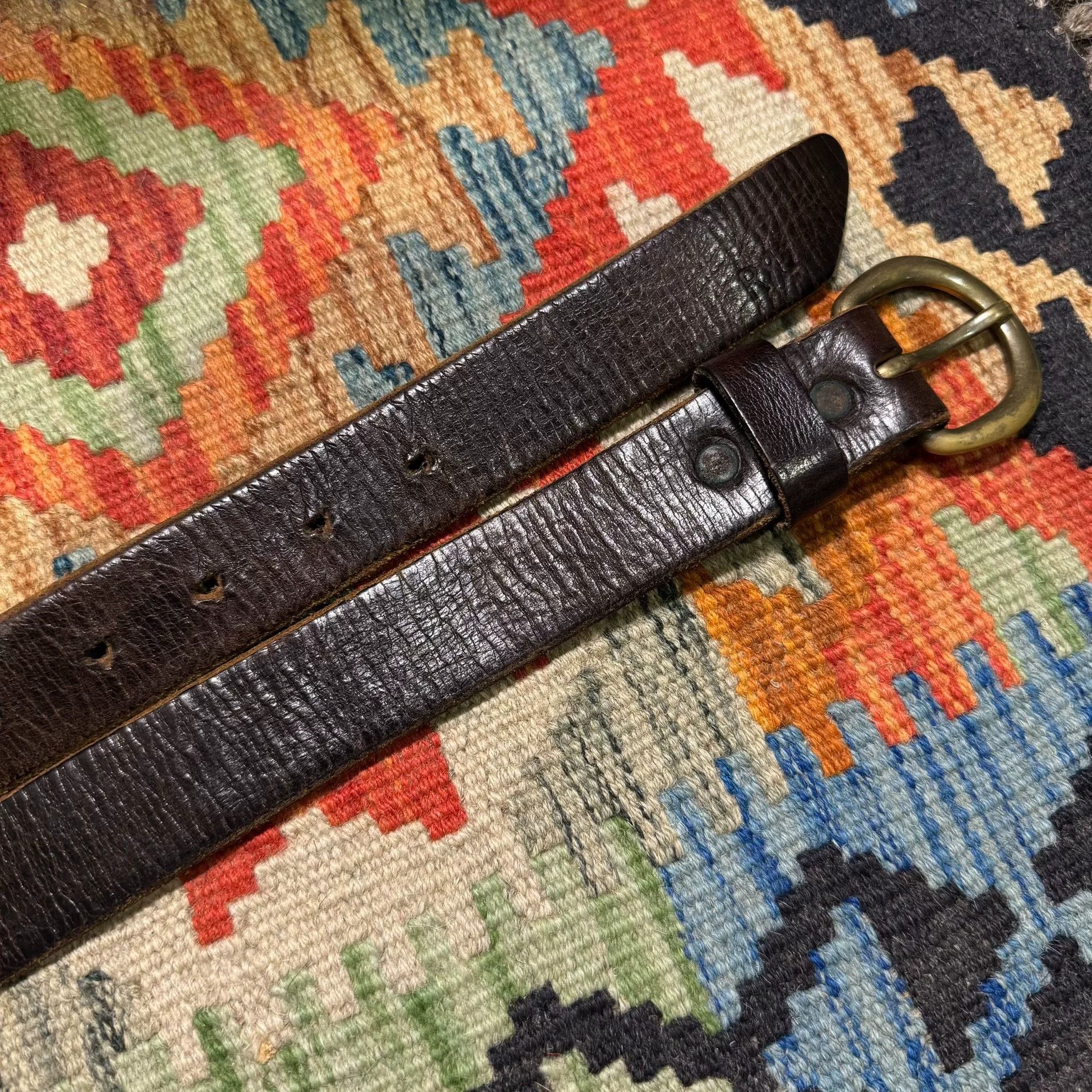 RRL Ralph Lauren RRL Ralph Lauren Double RL Horseshoe Buckle Belt Size ONE SIZE - 2 Thumbnail