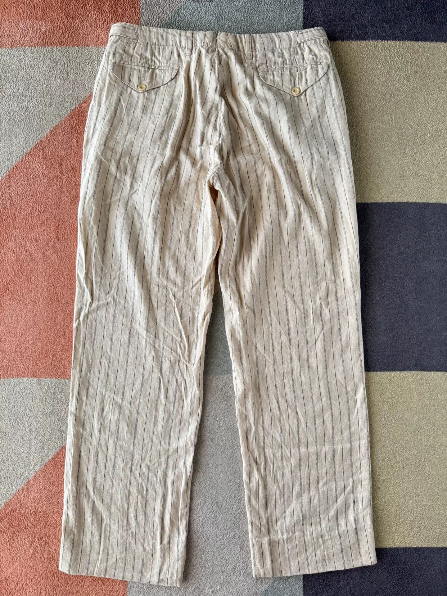 Polo Ralph Lauren Ralph Lauren RL Polo Striped Cotton-Linen Pants Size US 30 / EU 46 - 2 Thumbnail