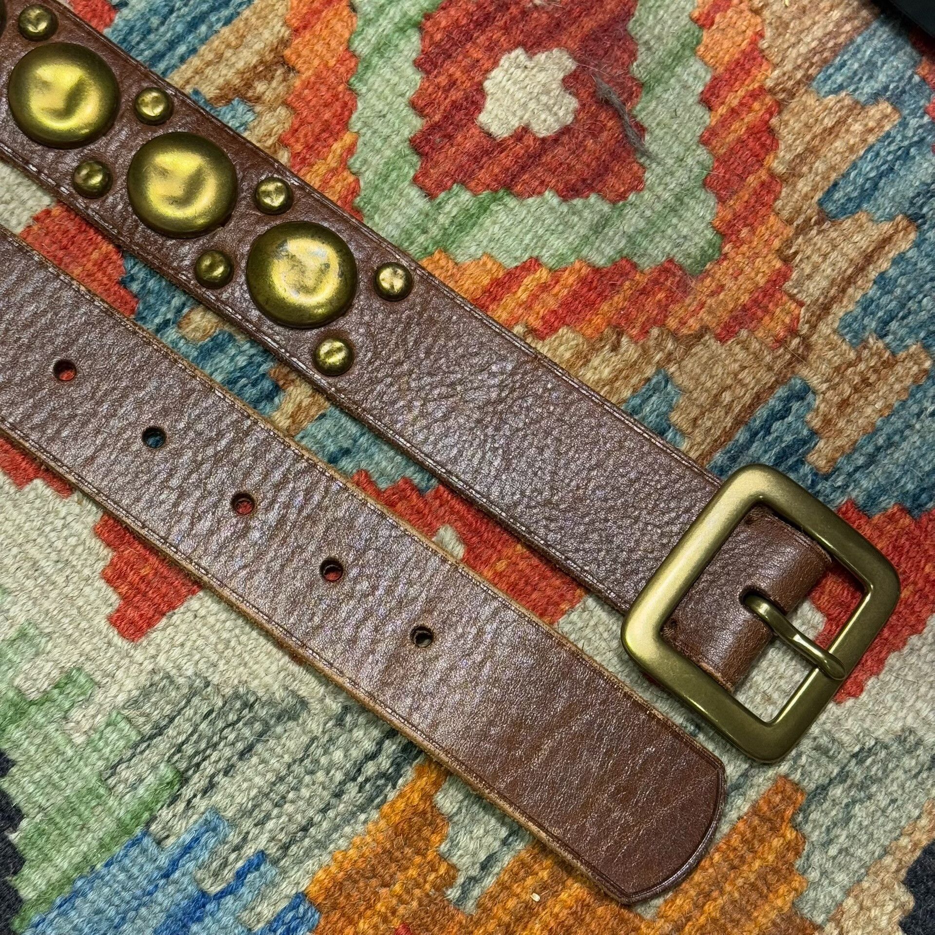 Polo Ralph Lauren Ralph Lauren Riveted Leather Belt Size ONE SIZE - 2 Thumbnail