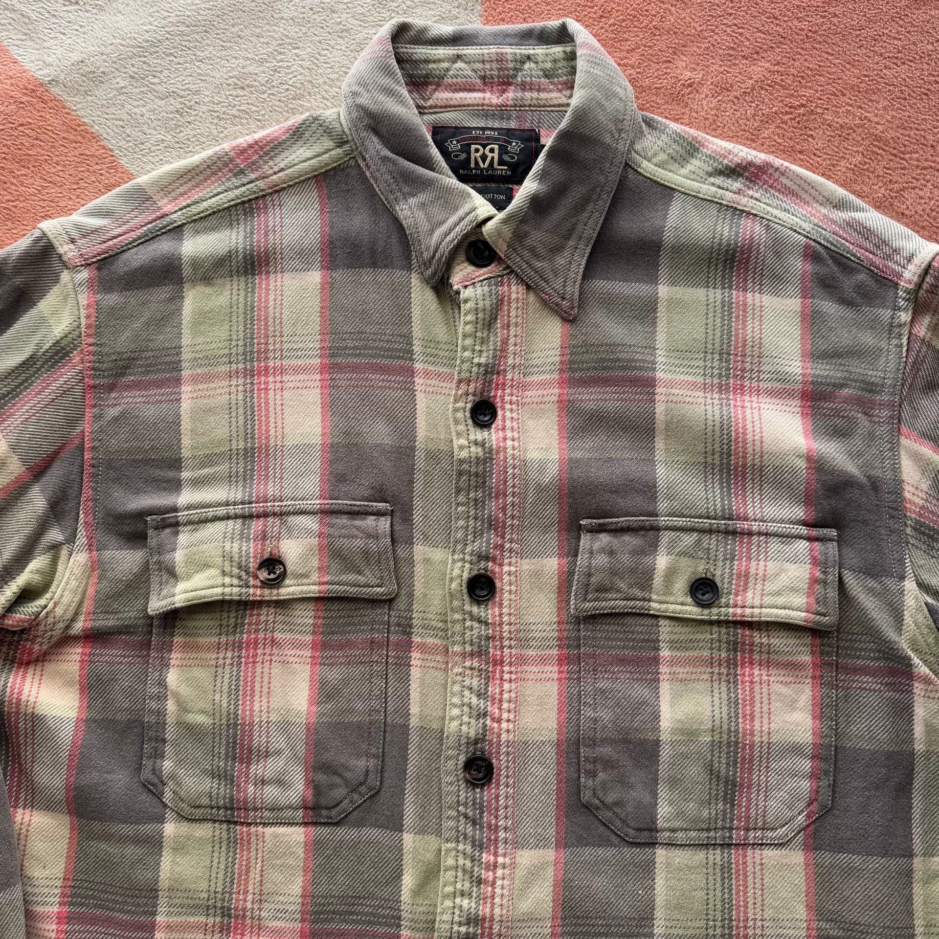 RRL Ralph Lauren RRL Ralph Lauren Double RL Thick Plaid Shirt Size US S / EU 44-46 / 1 - 3 Thumbnail