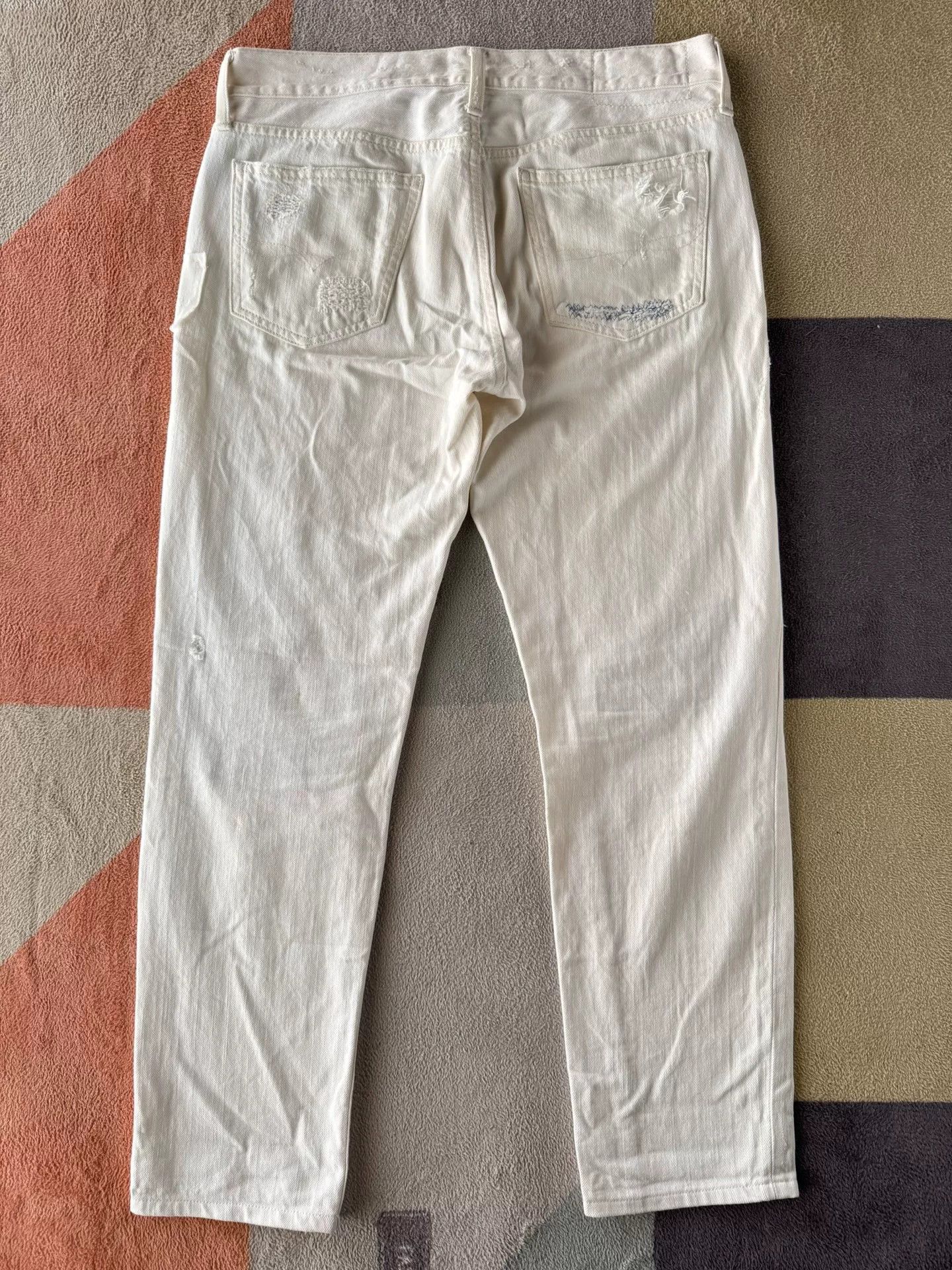 Polo Ralph Lauren Ralph Lauren Polo White Distressed Jeans Size US 29 - 8 Thumbnail