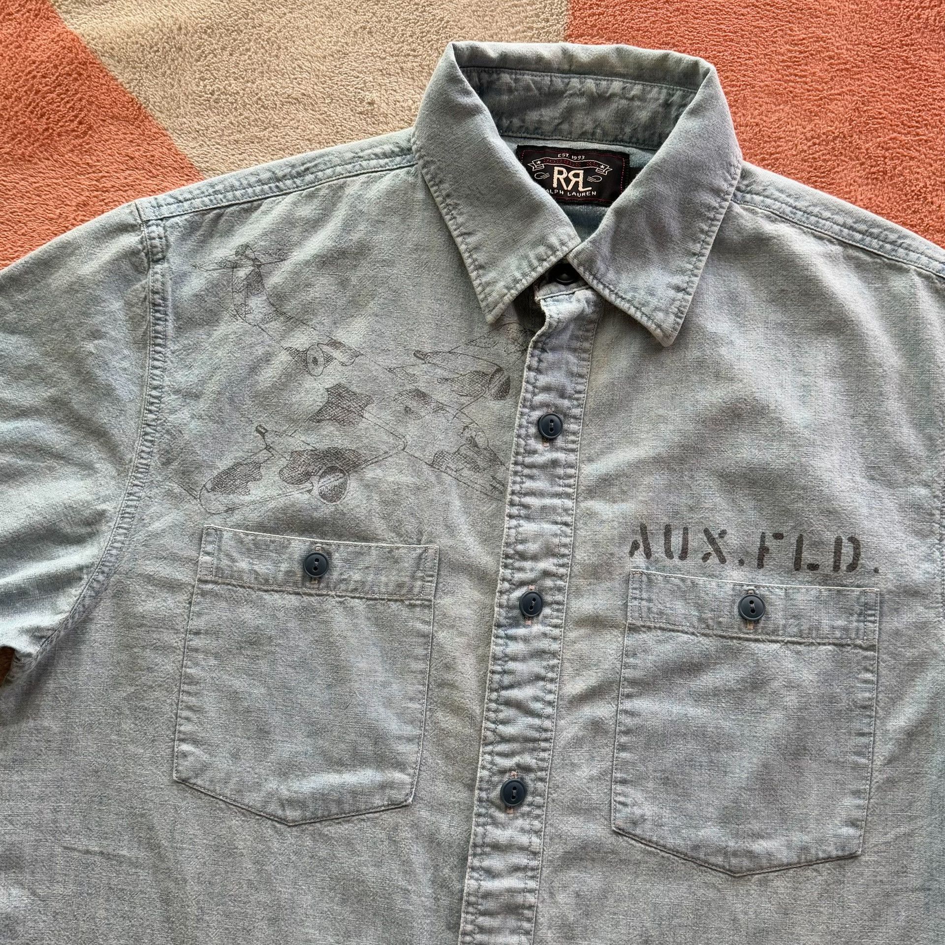 RRL Ralph Lauren Ralph Lauren RRL Fighter Jet Print T-Shirt Size US S / EU 44-46 / 1 - 3 Thumbnail