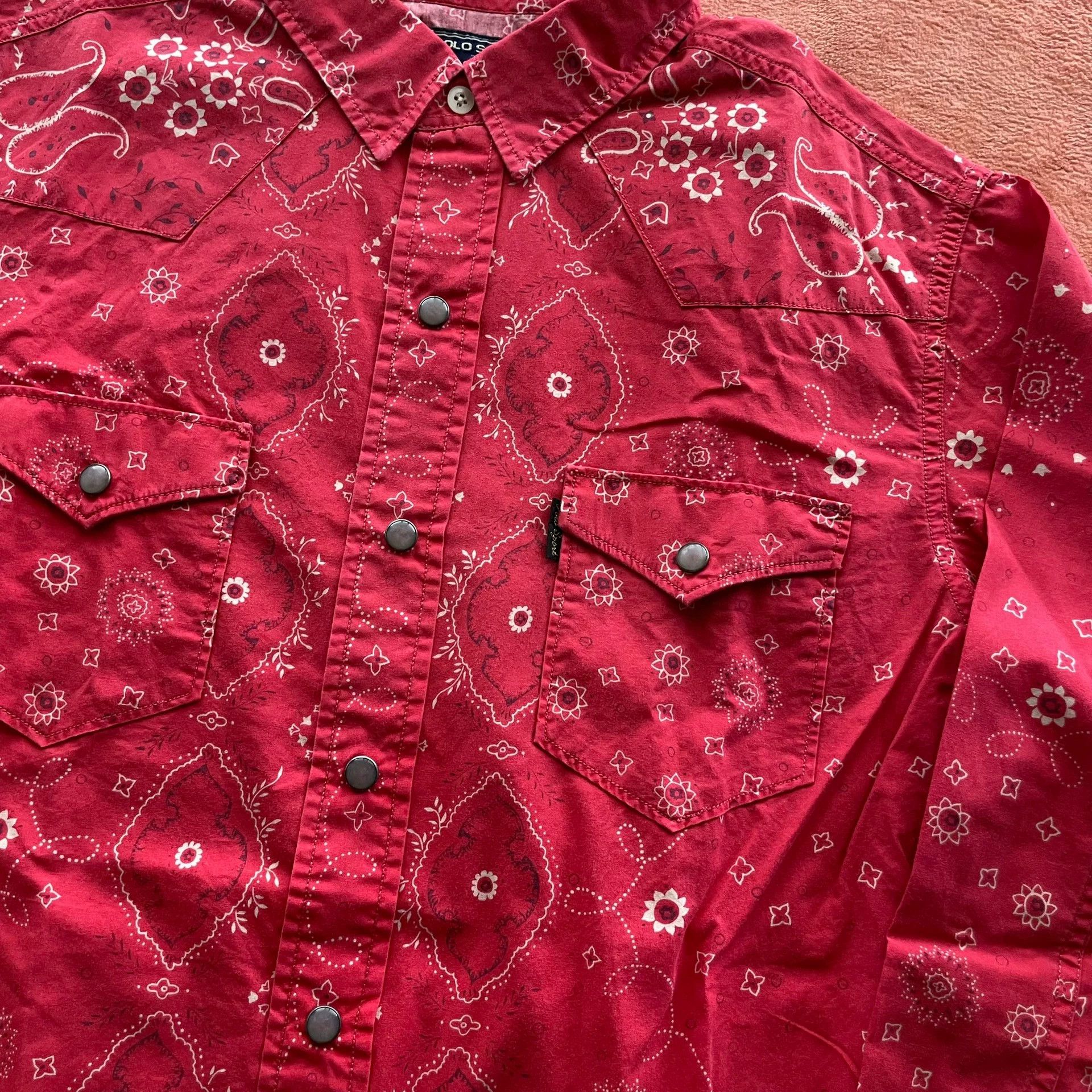 Ralph Lauren Sport Ralph Lauren Red Paisley Shirt Size US S / EU 44-46 / 1 - 2 Thumbnail