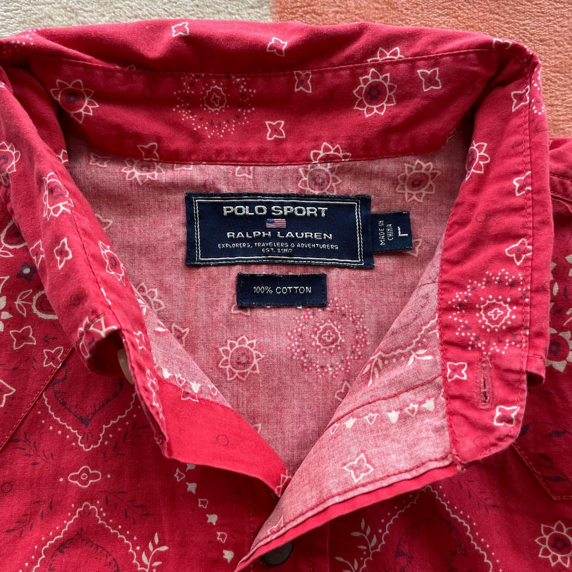 Ralph Lauren Sport Ralph Lauren Red Paisley Shirt Size US S / EU 44-46 / 1 - 4 Thumbnail