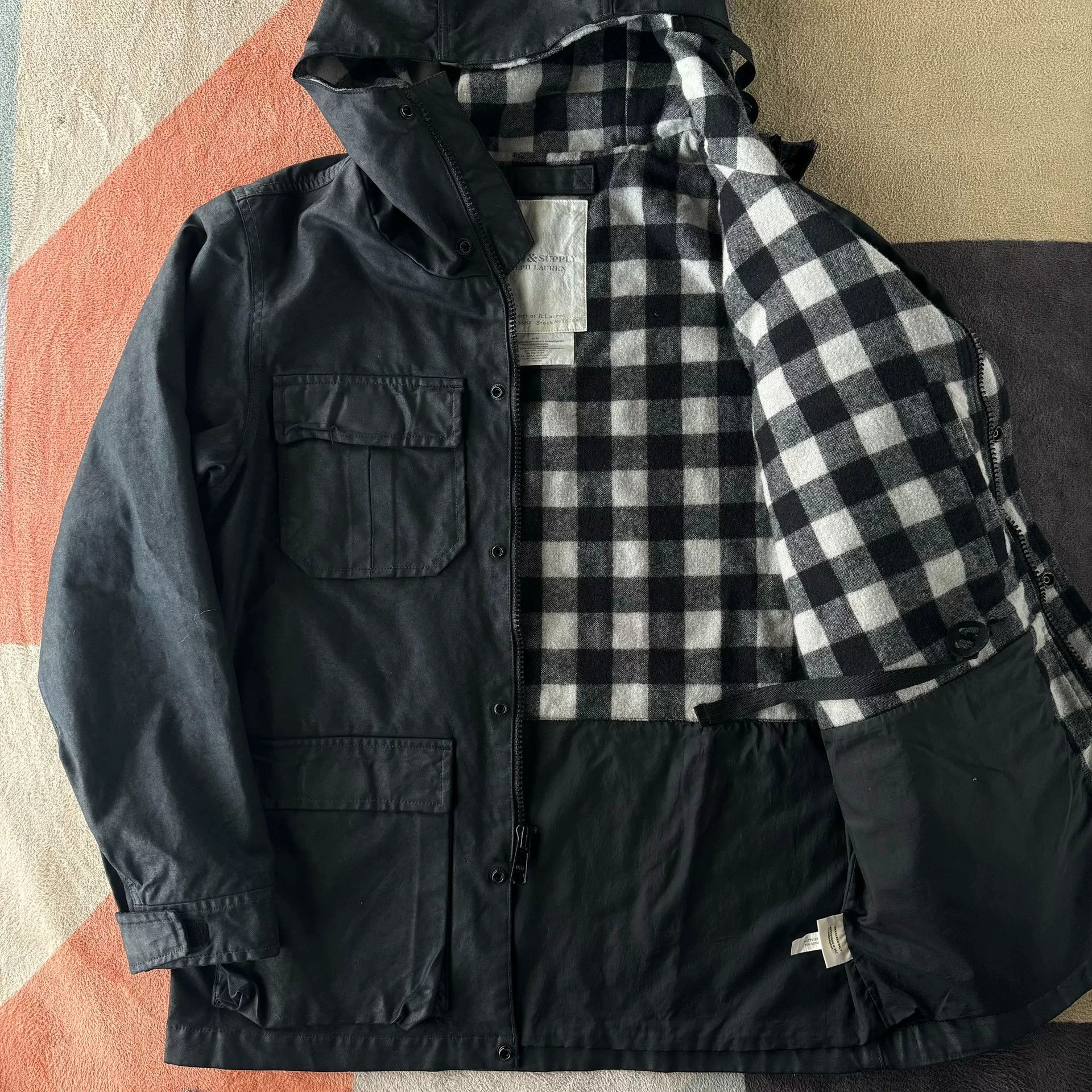 Denim & Supply Ralph Lauren Ralph Lauren Denim Supply Waxed Hooded Jacket Size US M / EU 48-50 / 2 - 2 Thumbnail