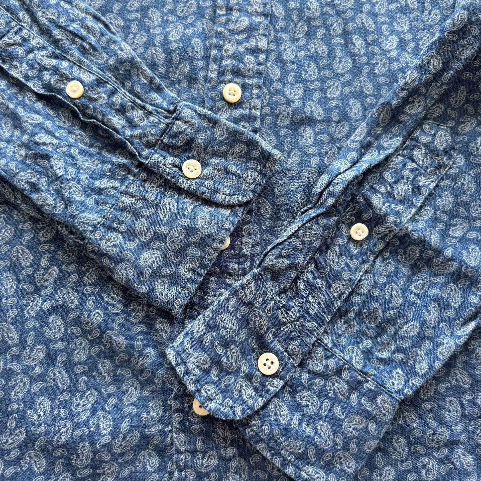 Ralph Lauren Blue Dyed Linen Shirt