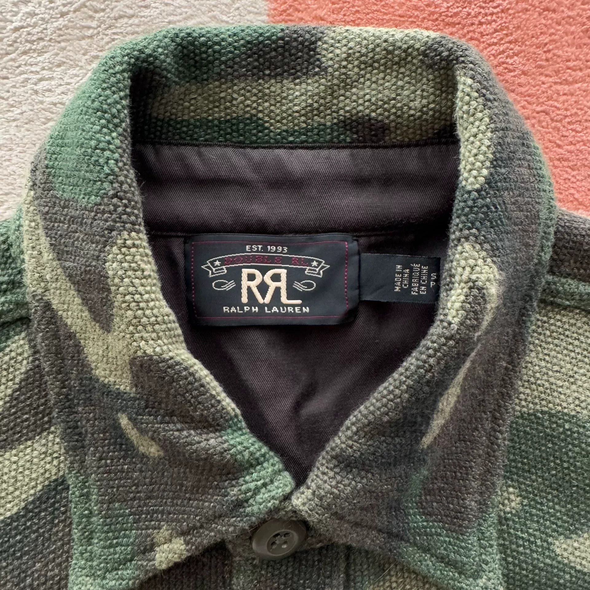 RRL Ralph Lauren Ralph Lauren Double RL Camo Knit Shirt Size US S / EU 44-46 / 1 - 4 Thumbnail