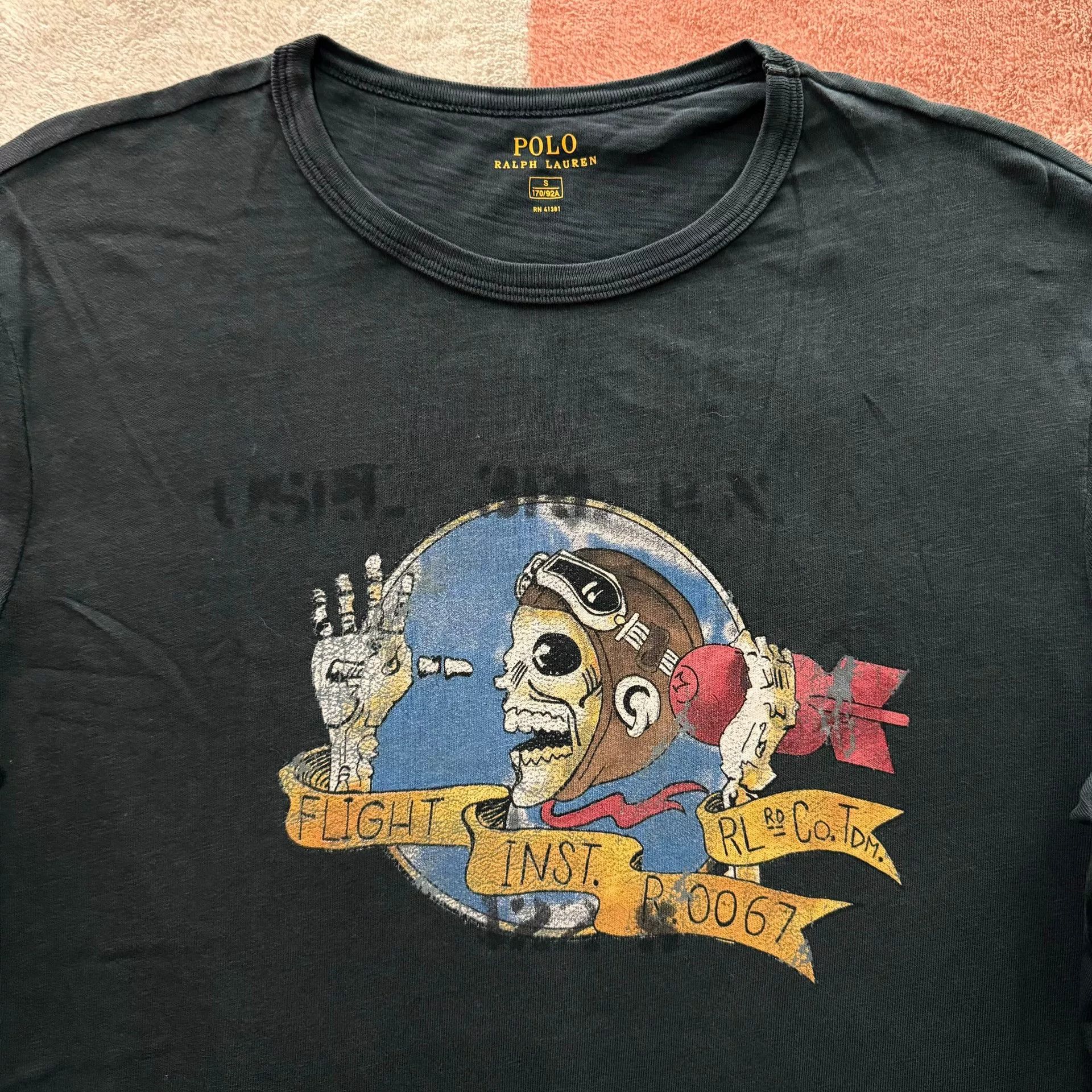 RRL Ralph Lauren Ralph Lauren Skull Pilot Military Long Sleeve T-Shirt Size US S / EU 44-46 / 1 - 2 Thumbnail