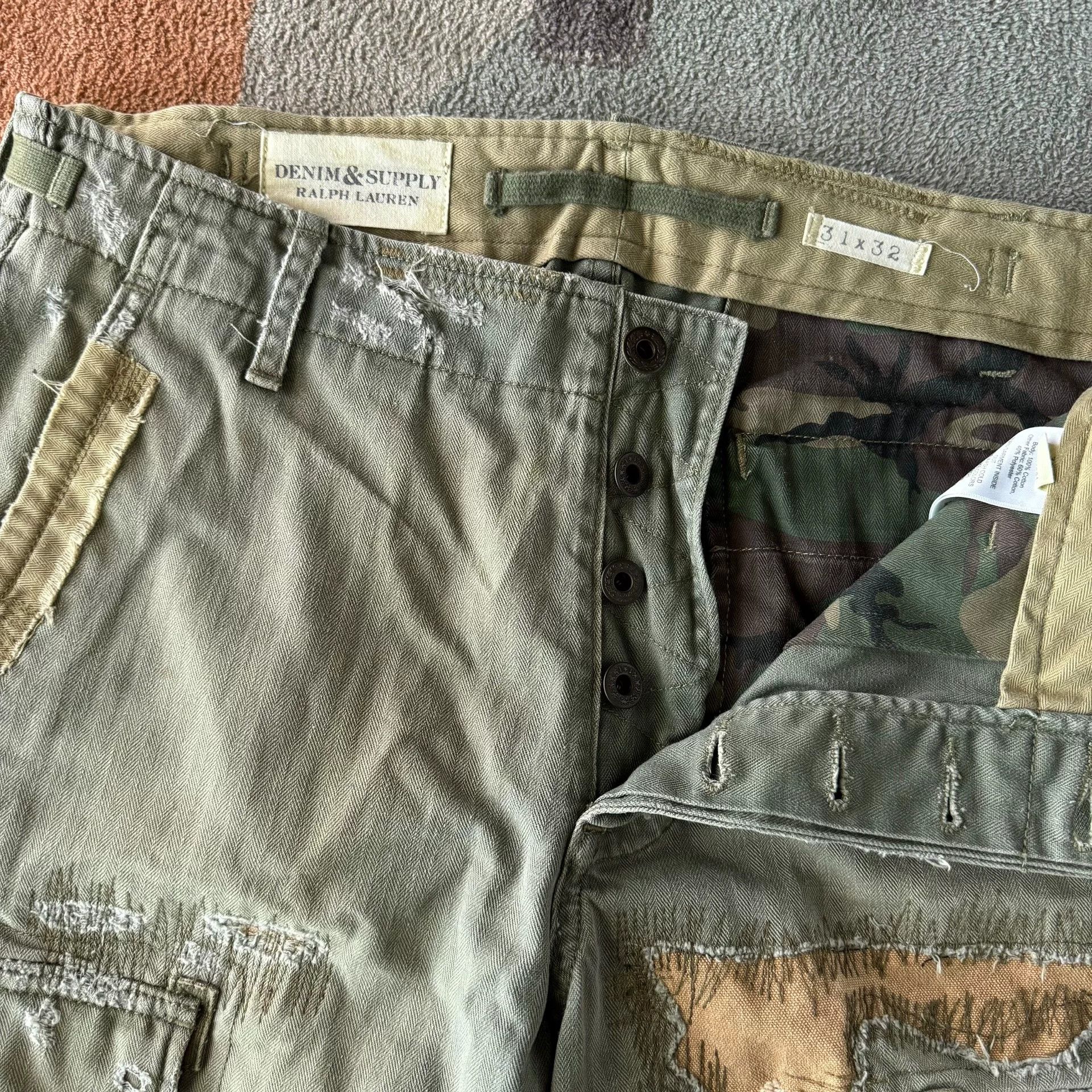 Denim & Supply Ralph Lauren Ralph Lauren Denim Supply Patch Cargo Pants Size US 31 - 5 Thumbnail