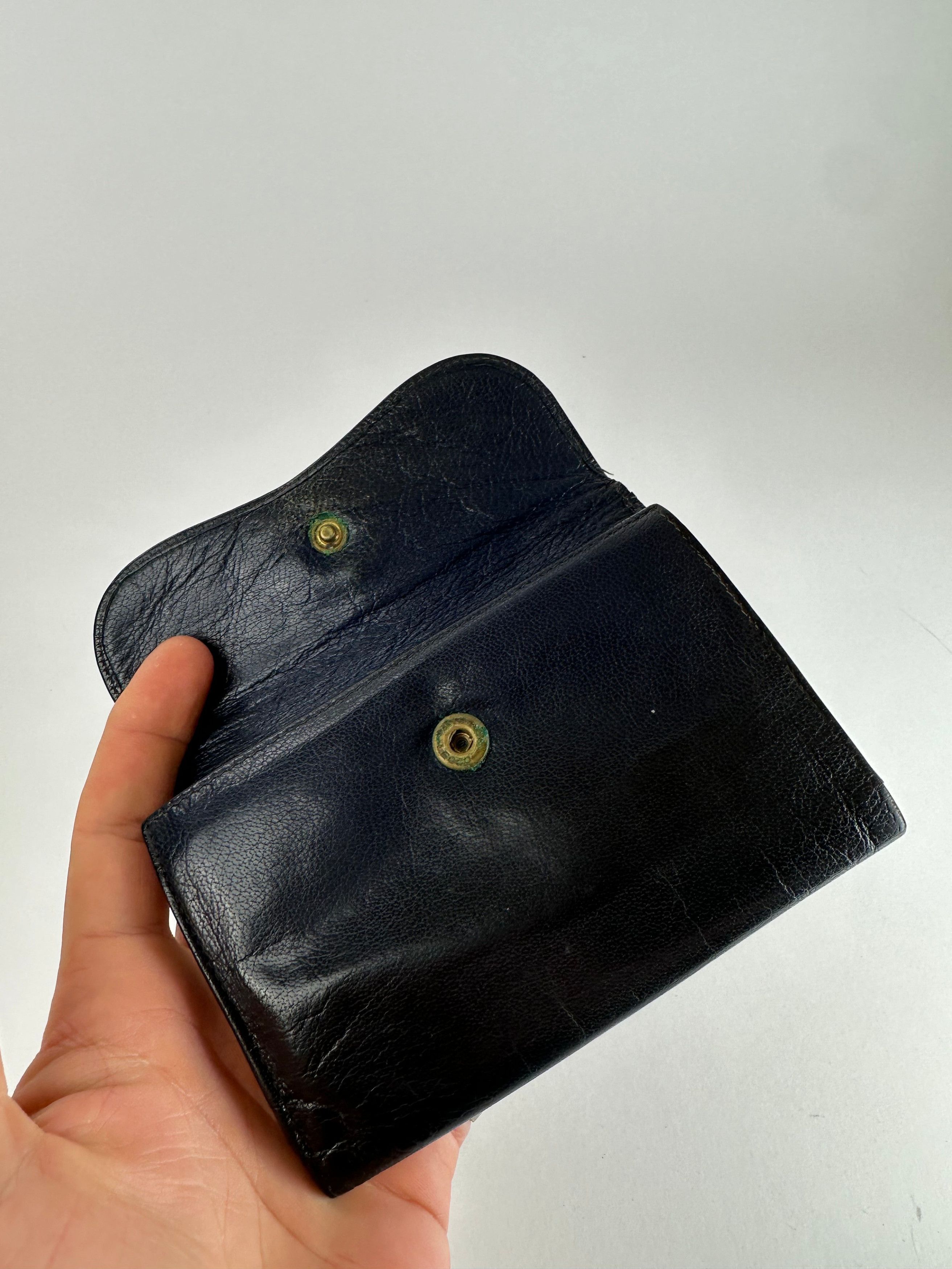 Celine Vintage Paris Triomphe Leather Wallet Black Size ONE SIZE - 4 Thumbnail
