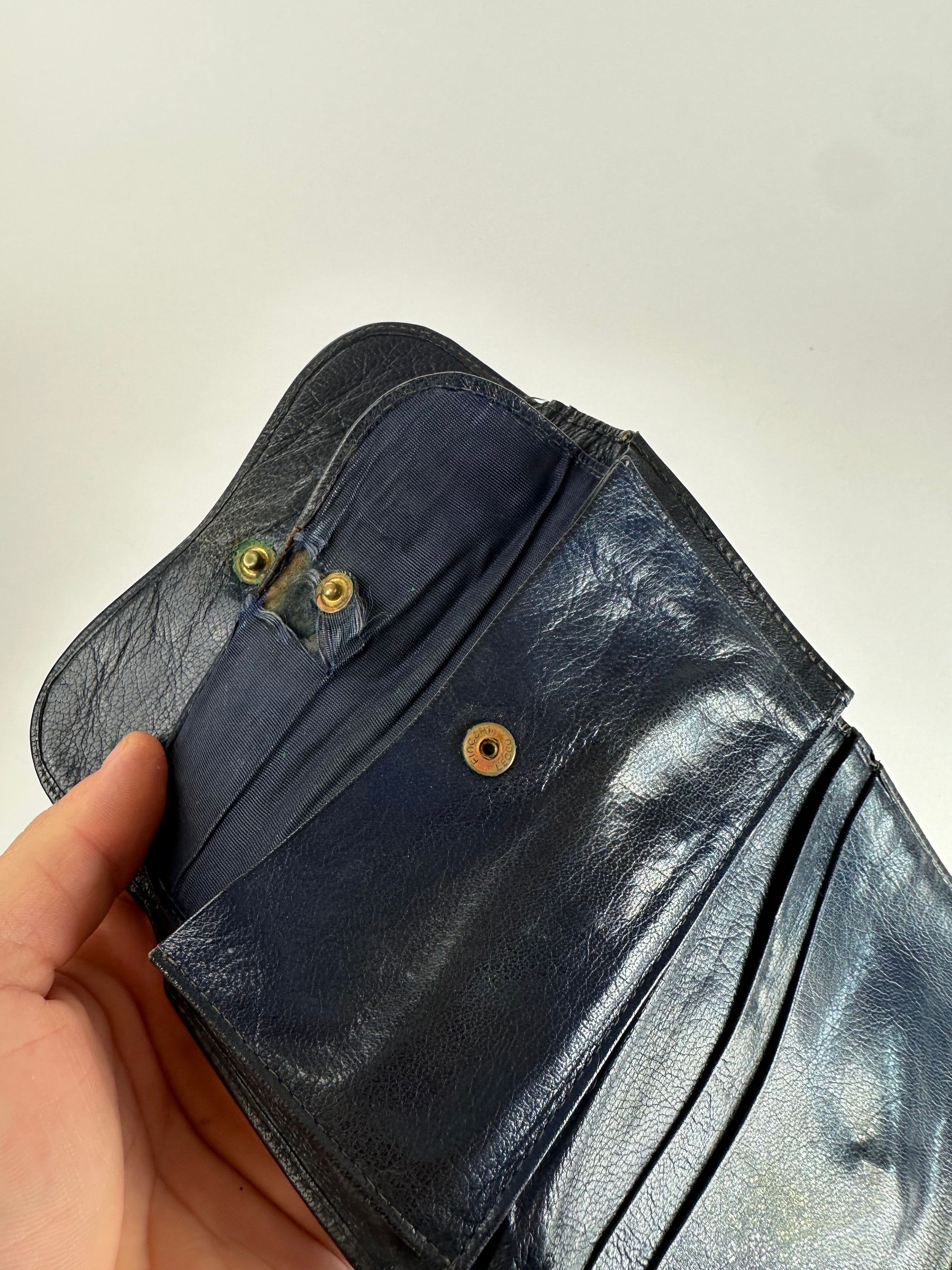 Celine Vintage Paris Triomphe Leather Wallet Black Size ONE SIZE - 8 Thumbnail
