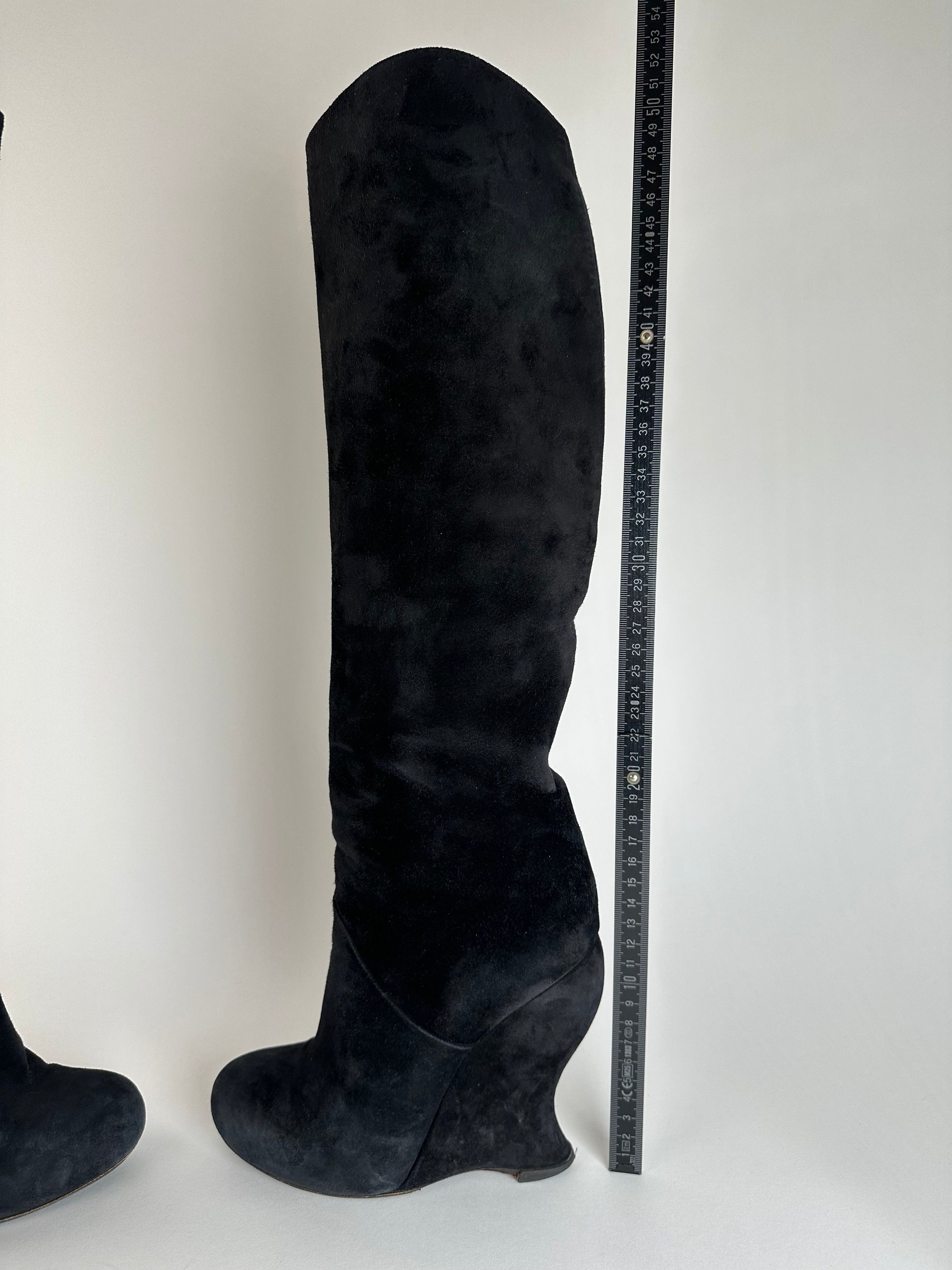 Bottega Veneta Vintage Suede Boots Black EU37,5 Size US 6.5 / IT 36.5 - 4 Thumbnail