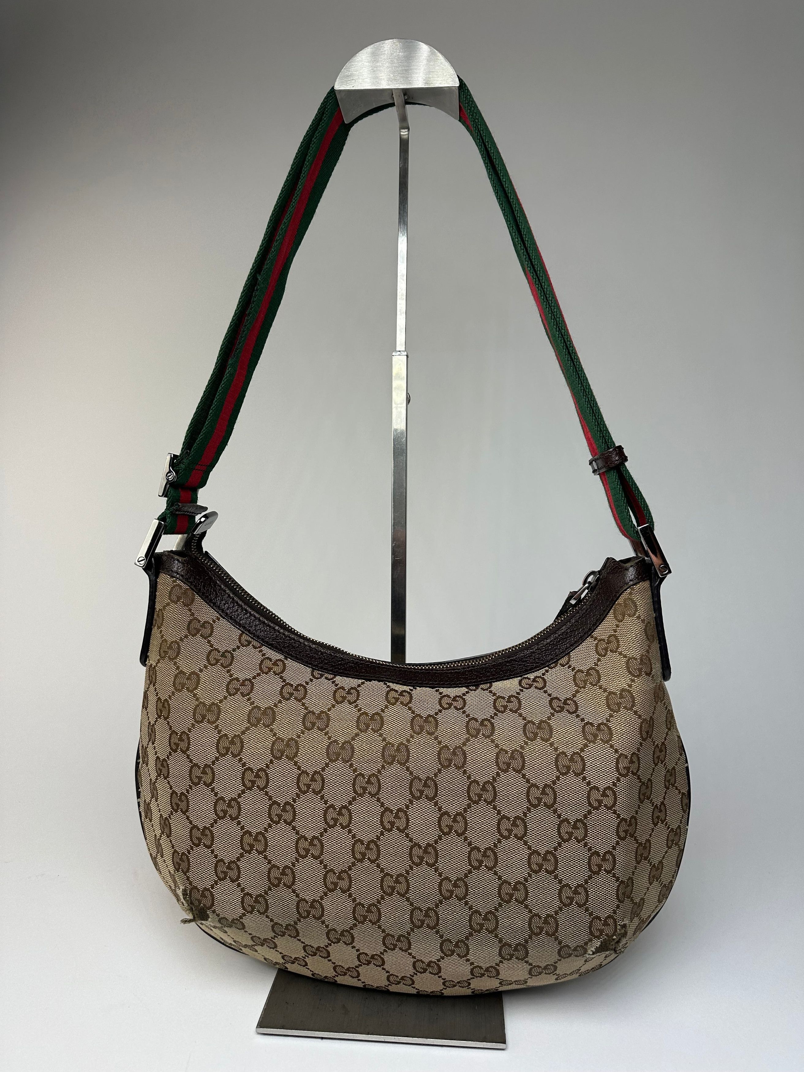Gucci Vintage Monogram Canvas Croissant Shoulder bag Beige Brown Size ONE SIZE - 2 Thumbnail