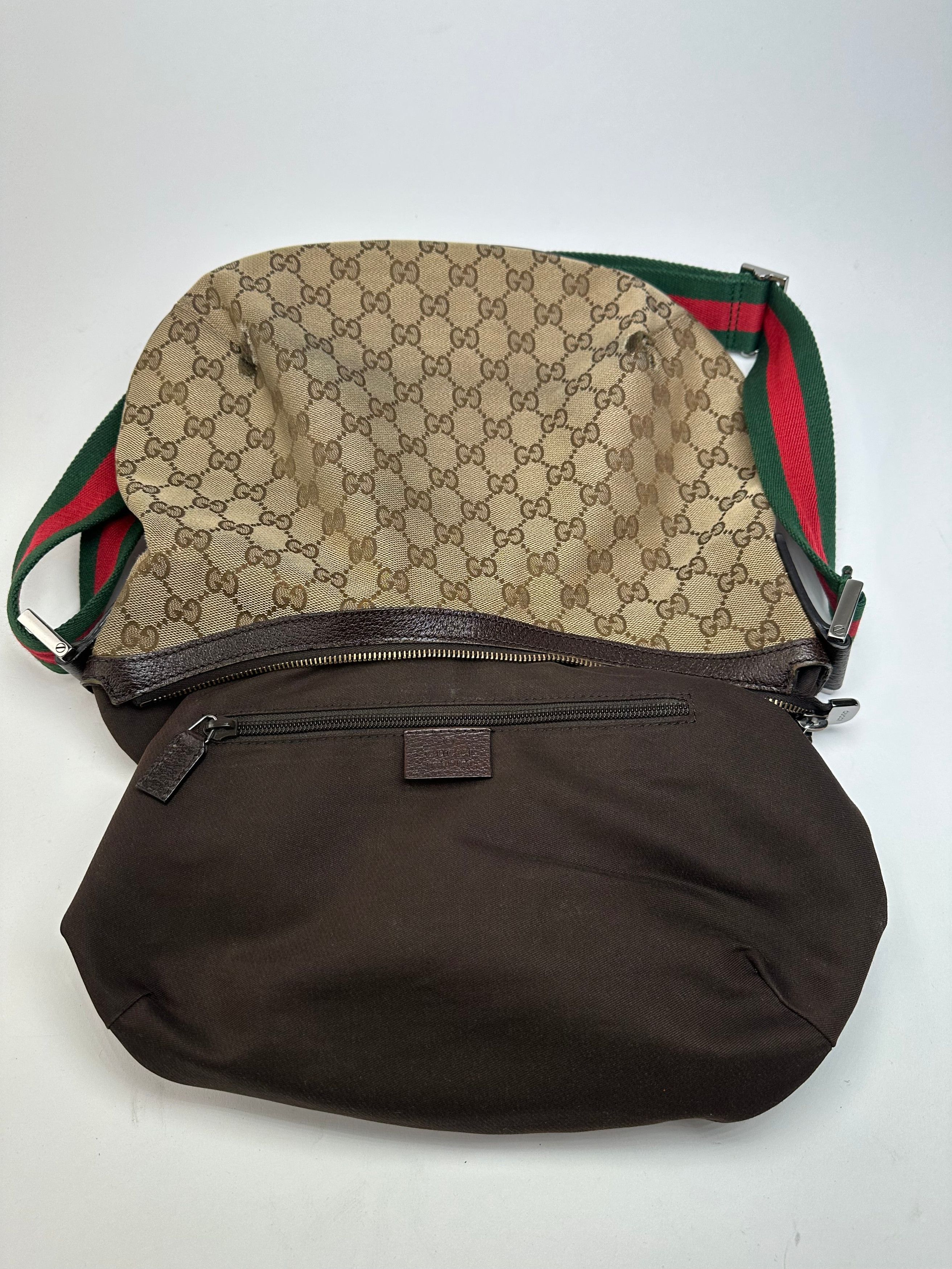 Gucci Vintage Monogram Canvas Croissant Shoulder bag Beige Brown Size ONE SIZE - 3 Thumbnail