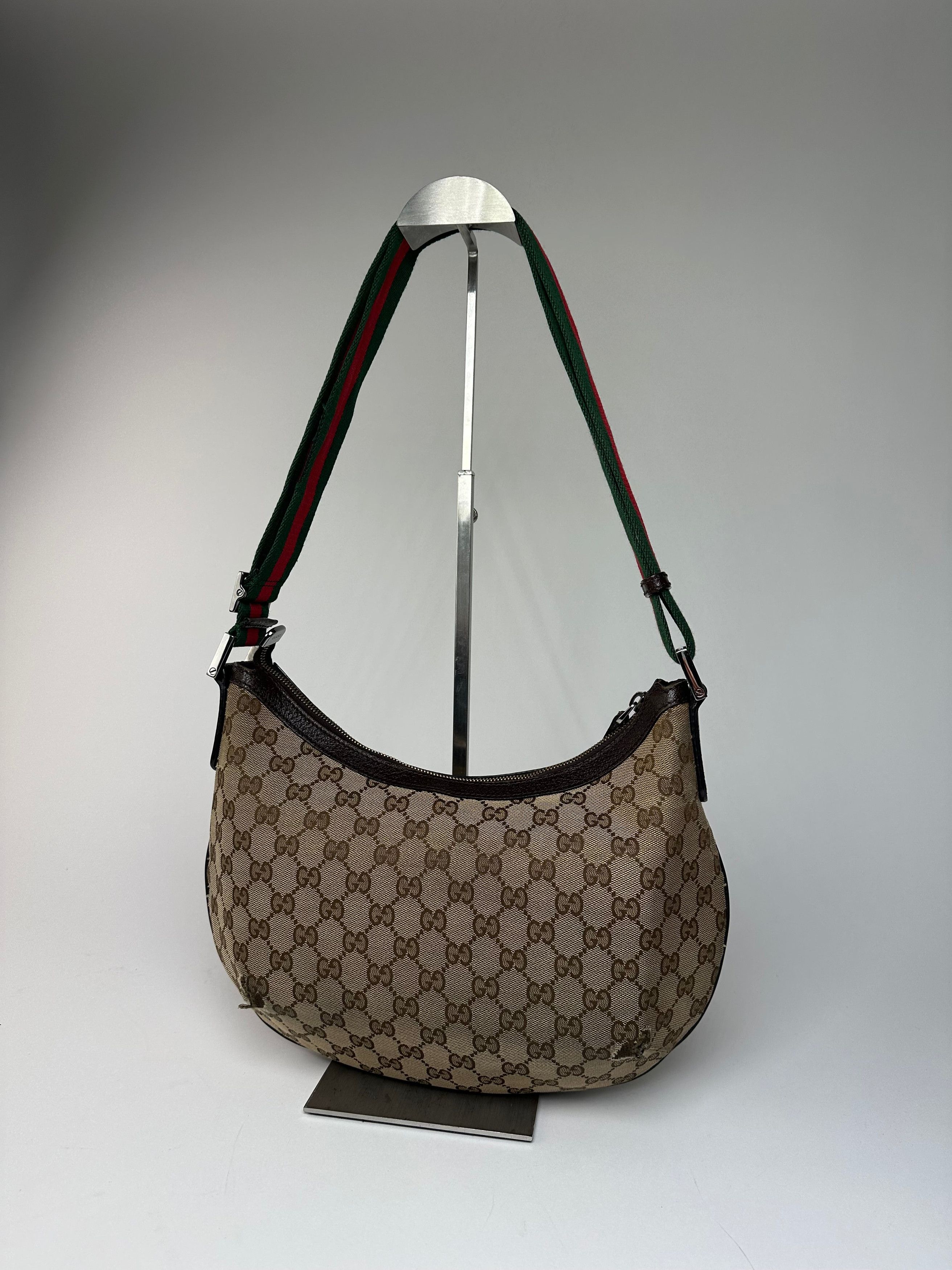 Gucci Vintage Monogram Canvas Croissant Shoulder bag Beige Brown Size ONE SIZE - 15 Thumbnail