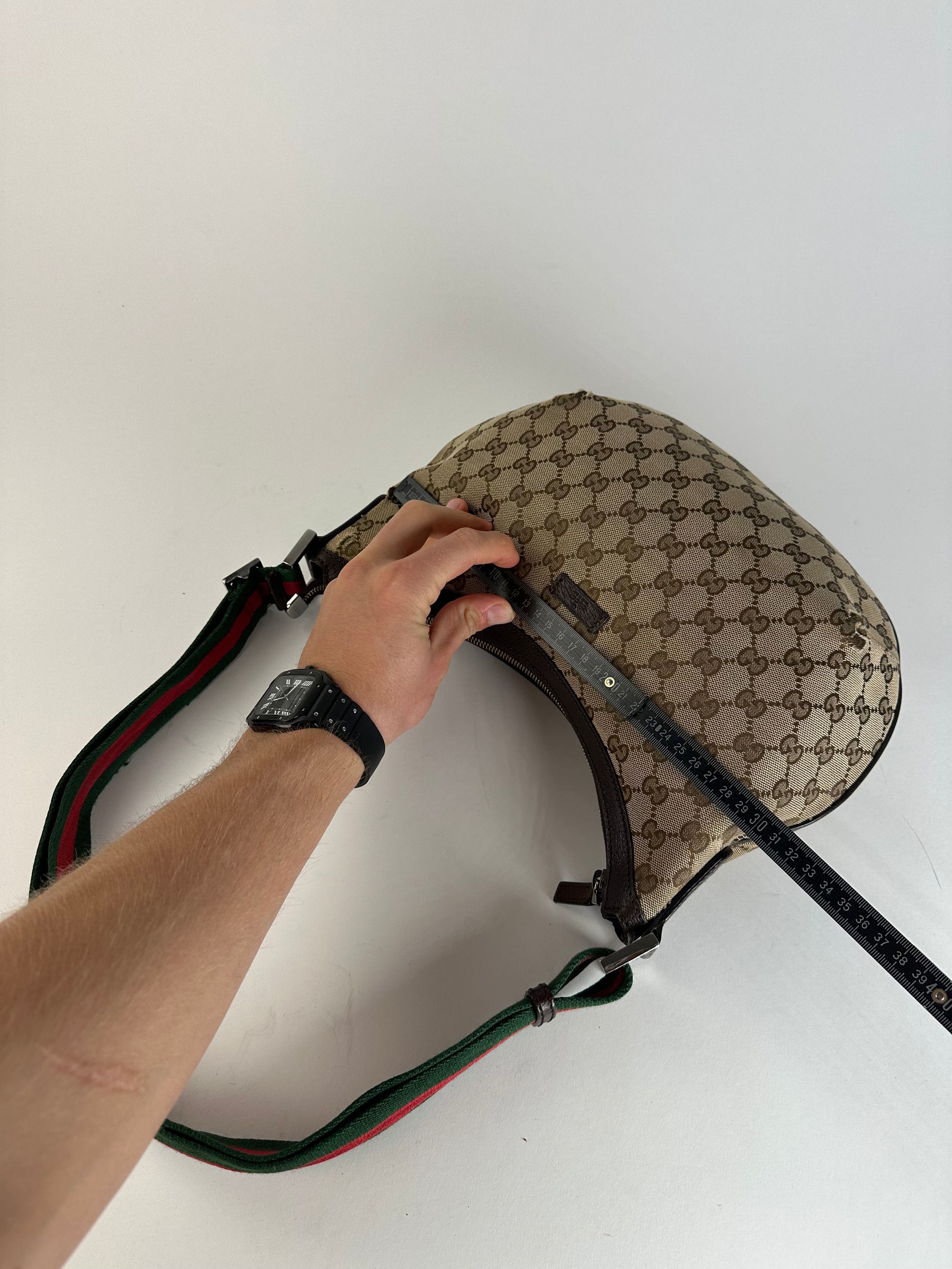 Gucci Vintage Monogram Canvas Croissant Shoulder bag Beige Brown Size ONE SIZE - 11 Thumbnail