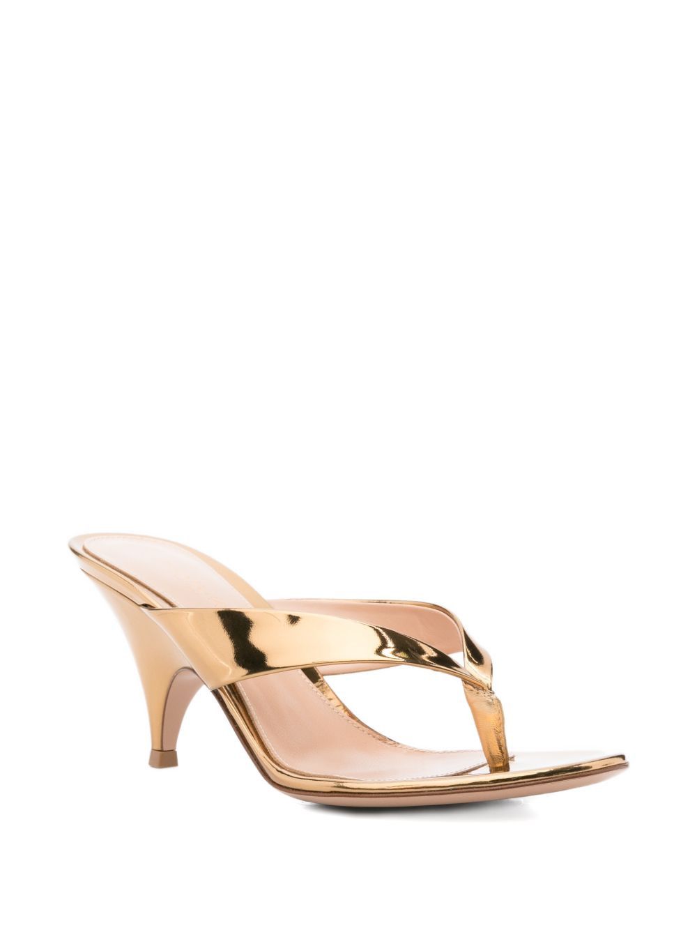 Gianvito Rossi SOFIA LEATHER THONG SANDALS Size US 10 / IT 40 - 4 Thumbnail