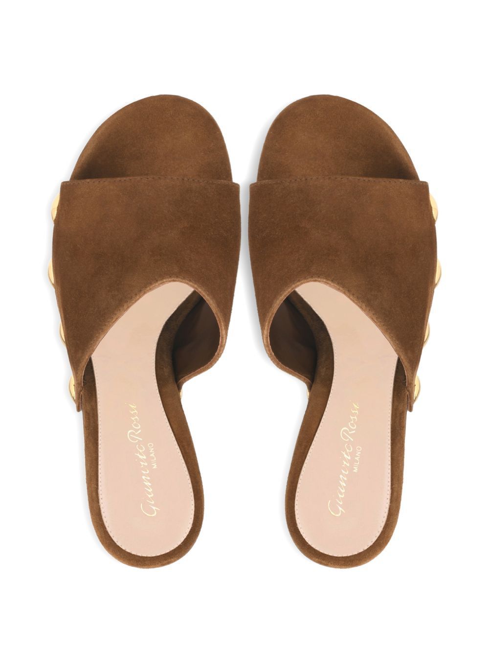 Gianvito Rossi SUEDE LEATHER WEDGE SANDALS Size US 9 / IT 39 - 2 Thumbnail