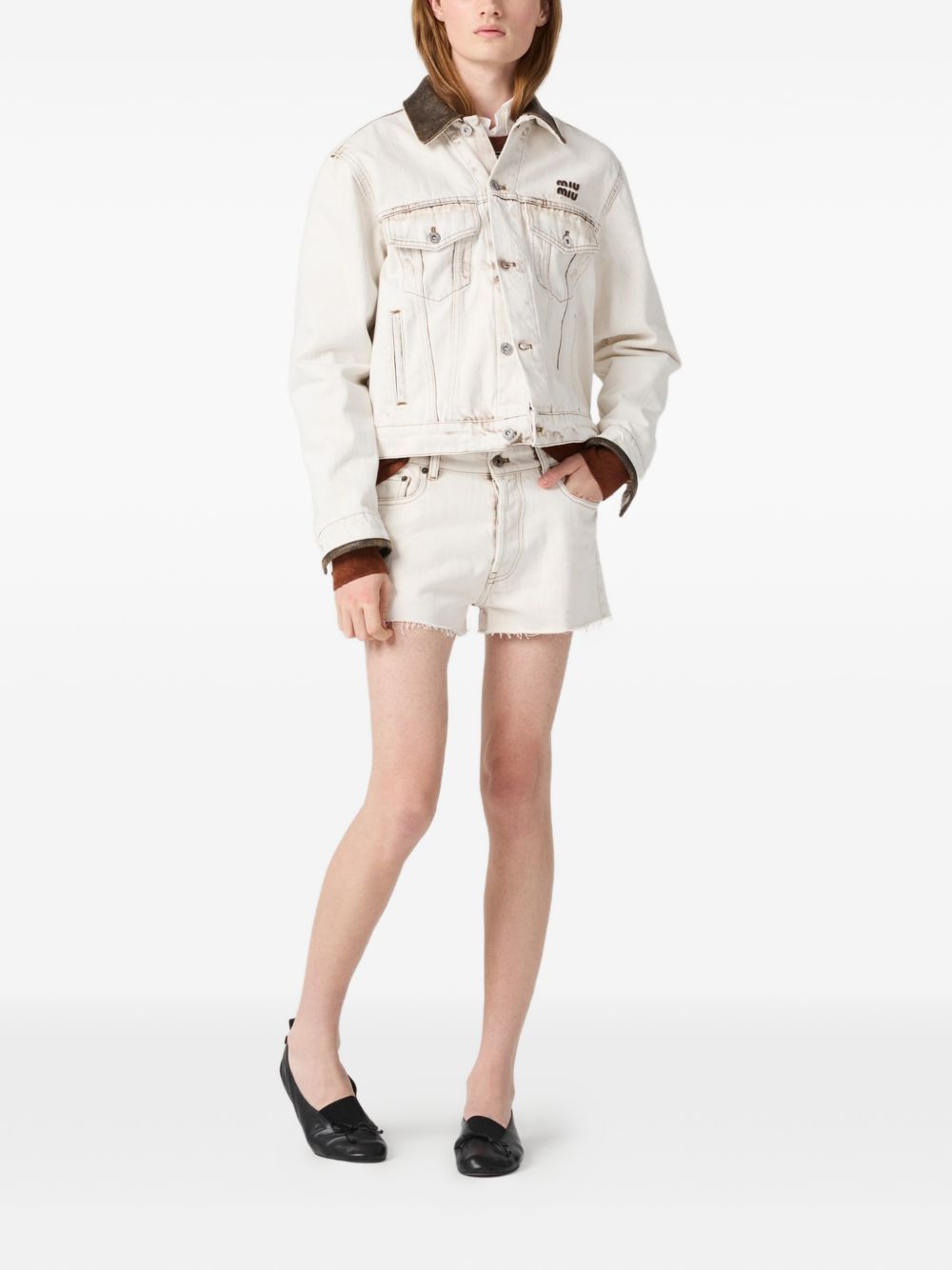 Miu Miu DENIM COTTON JACKET Size S / US 4 / IT 40 - 6 Thumbnail