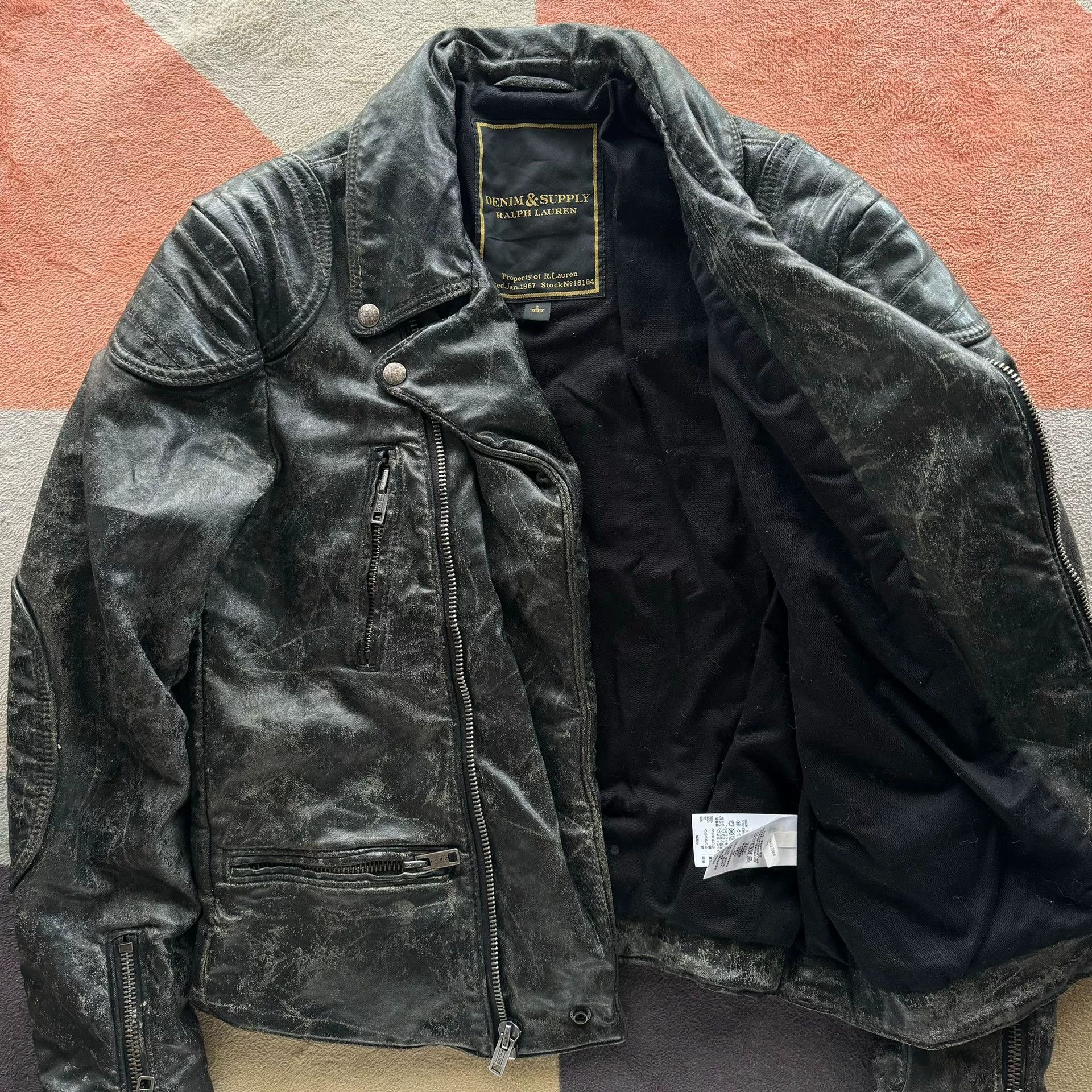 Denim & Supply Ralph Lauren Denim Supply Ralph Lauren Coated Biker Jacket Size US S / EU 44-46 / 1 - 2 Thumbnail