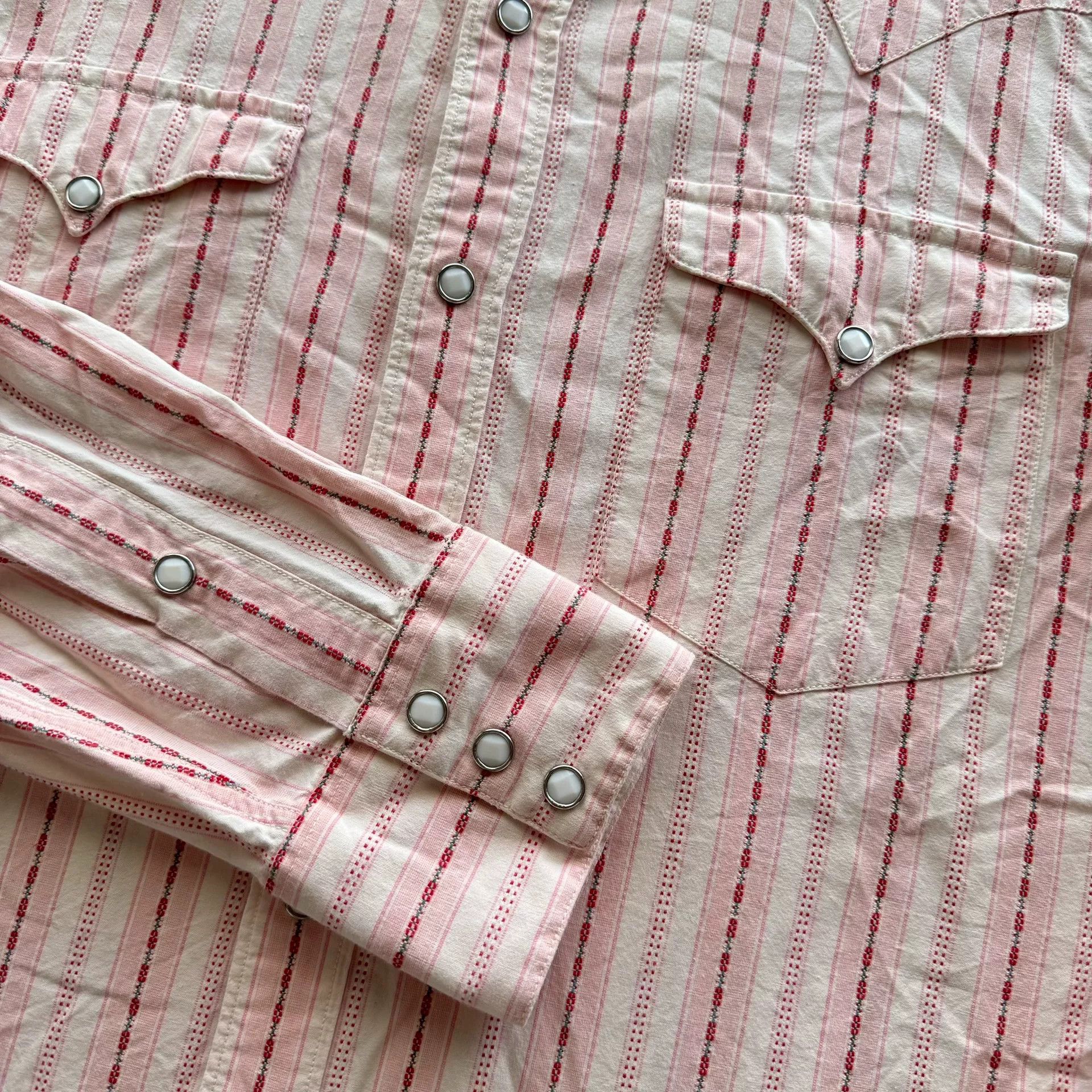 RRL Ralph Lauren RRL Pink Stripe Western Shirt Size US L / EU 52-54 / 3 - 4 Thumbnail