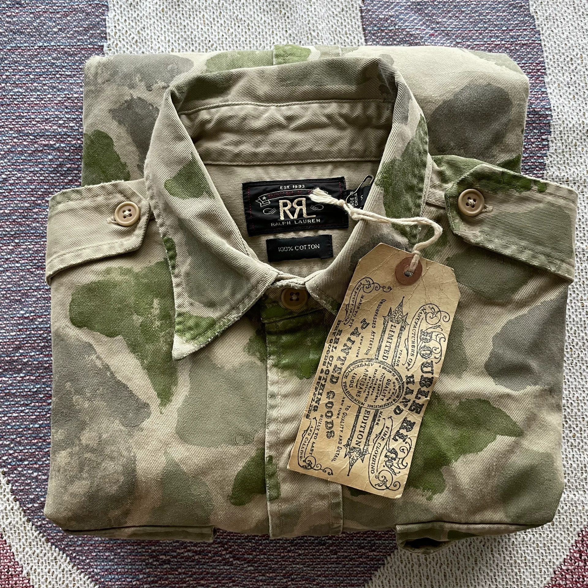 RRL Ralph Lauren RRL Limited Edition Camouflage Shirt Size US S / EU 44-46 / 1 - 8 Thumbnail