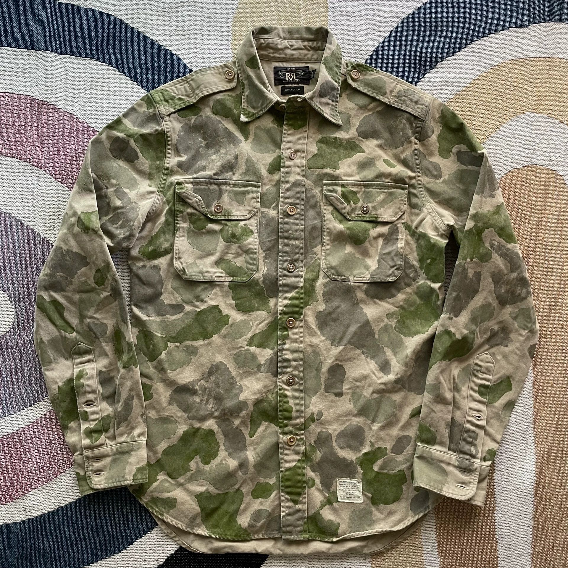 RRL Ralph Lauren RRL Limited Edition Camouflage Shirt Size US S / EU 44-46 / 1 - 2 Thumbnail