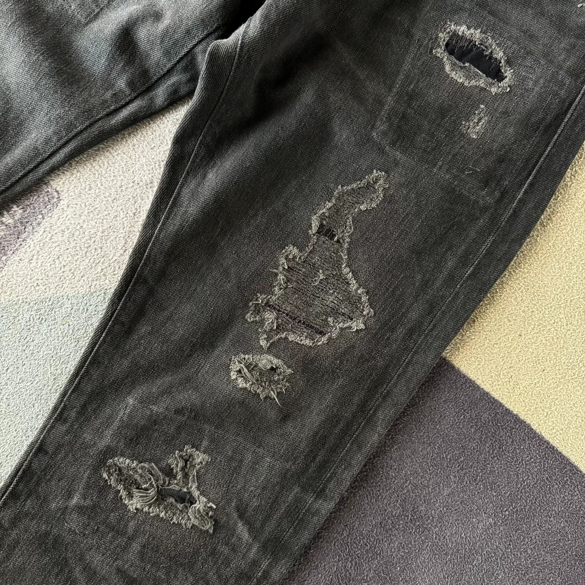 Denim & Supply Ralph Lauren Ralph Lauren Denim Supply Charcoal Patched Jeans Size US 30 / EU 46 - 4 Thumbnail