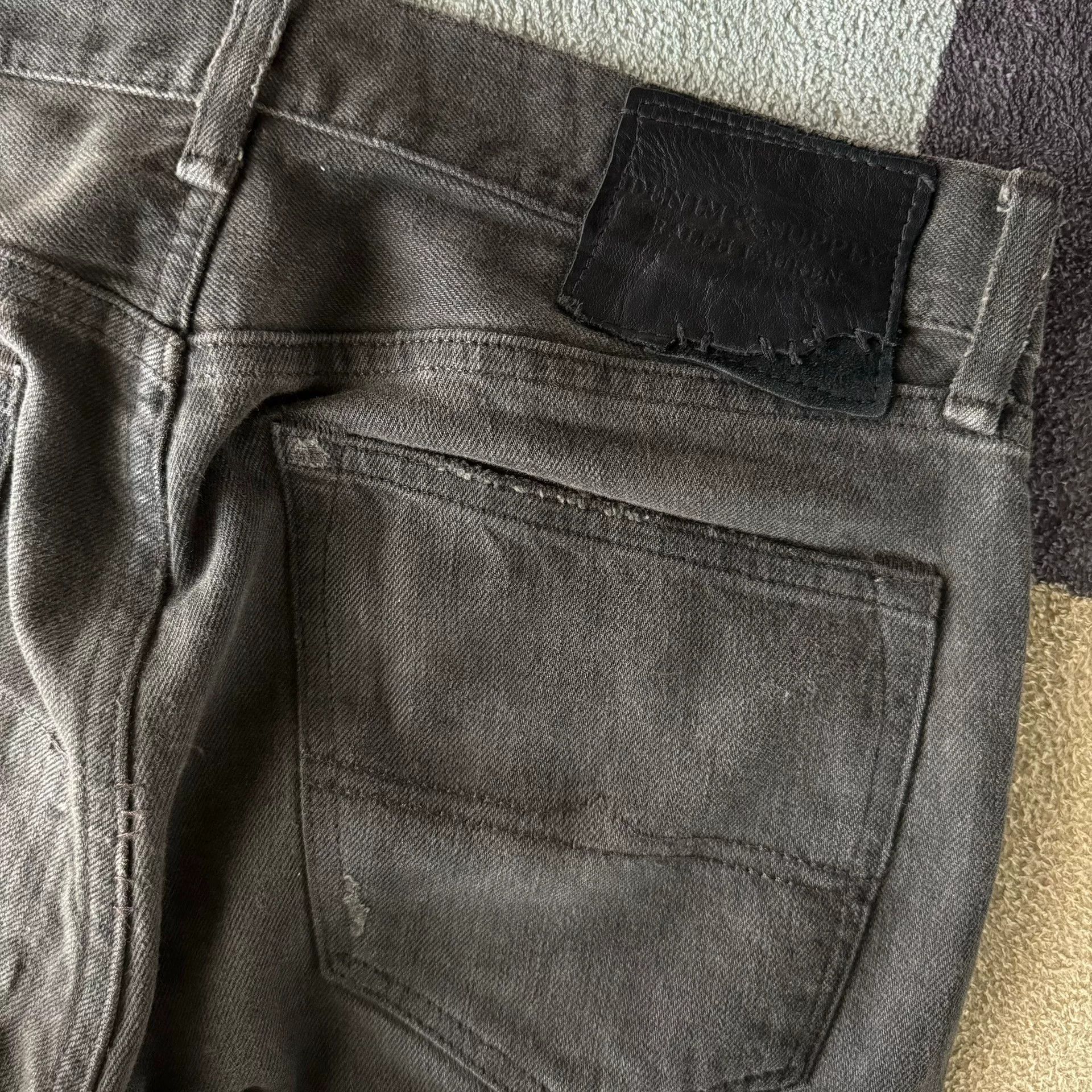 Denim & Supply Ralph Lauren Ralph Lauren Denim Supply Charcoal Patched Jeans Size US 30 / EU 46 - 8 Thumbnail