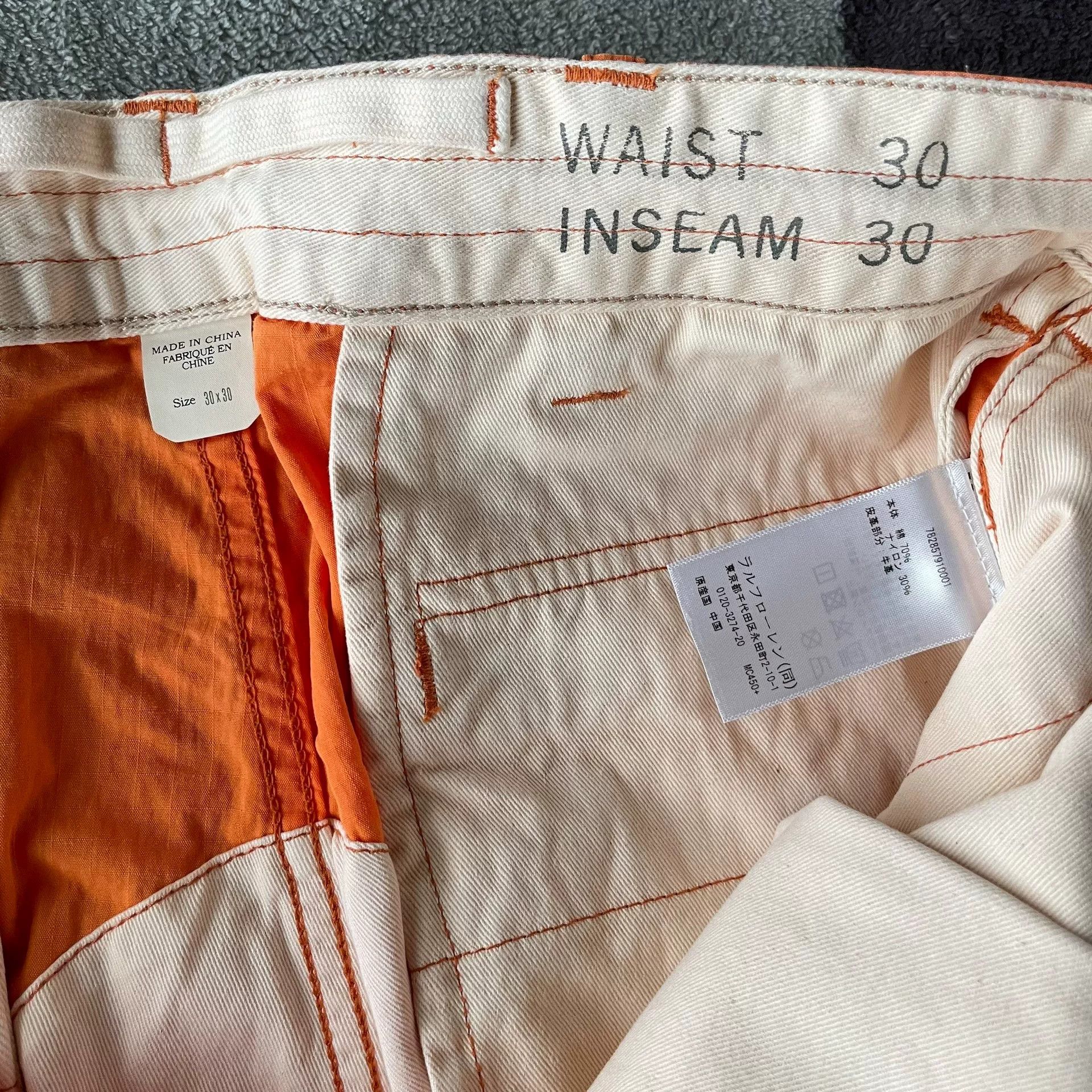 RRL Ralph Lauren RRL Double RL Orange Cargo Pants Size US 30 / EU 46 - 3 Thumbnail