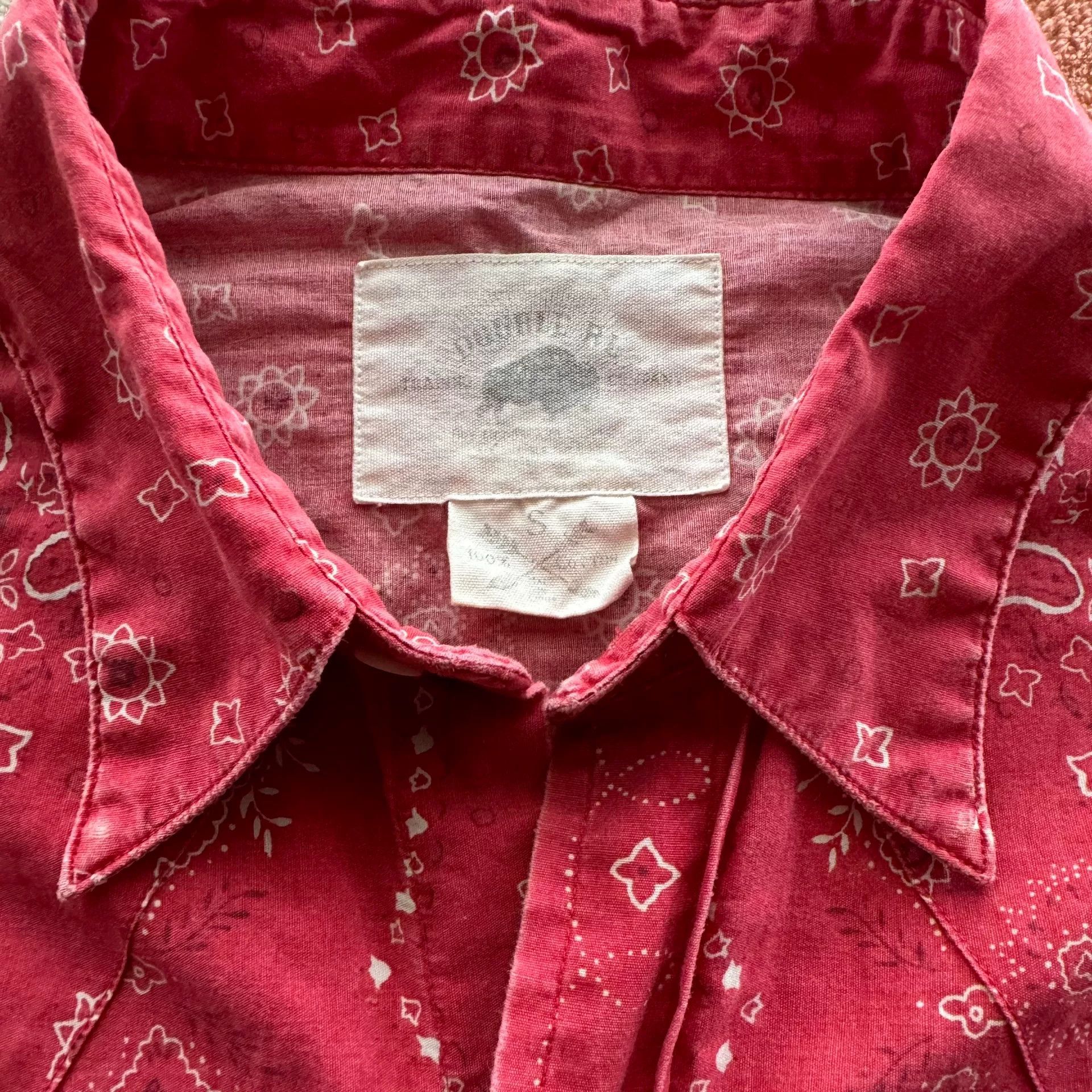 RRL Ralph Lauren RRL Red Bandana Western Shirt Size US S / EU 44-46 / 1 - 4 Thumbnail