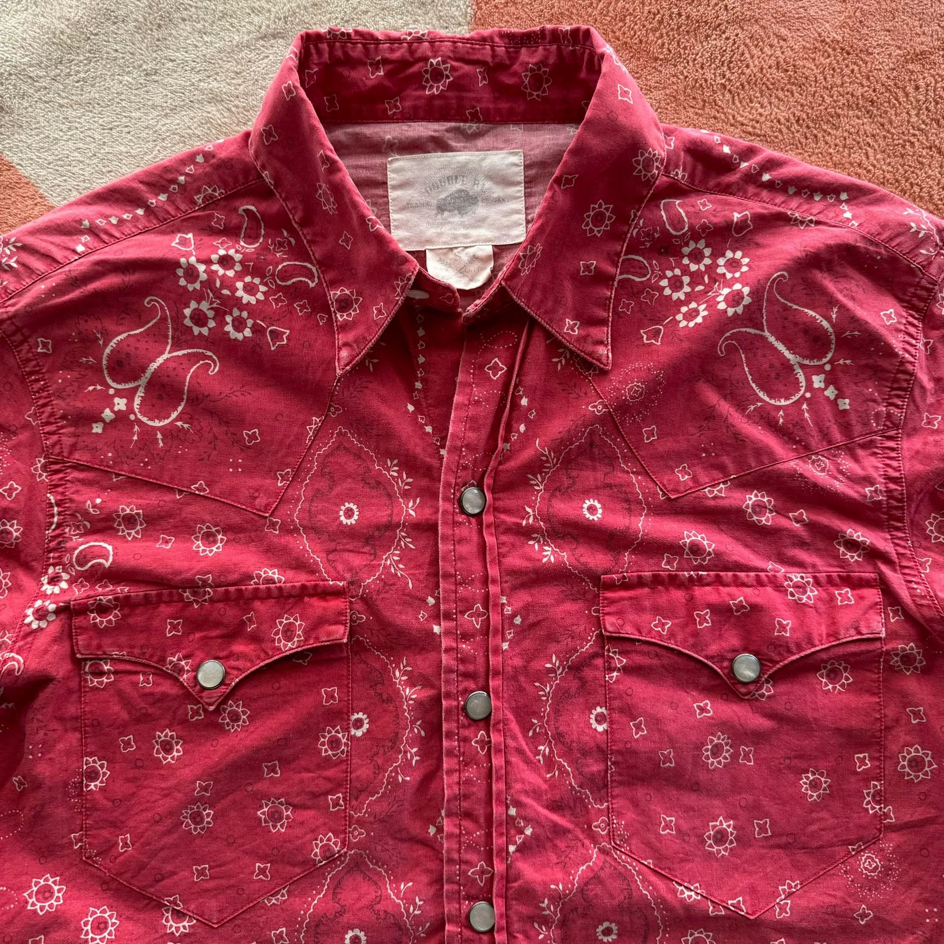RRL Ralph Lauren RRL Red Bandana Western Shirt Size US S / EU 44-46 / 1 - 3 Thumbnail