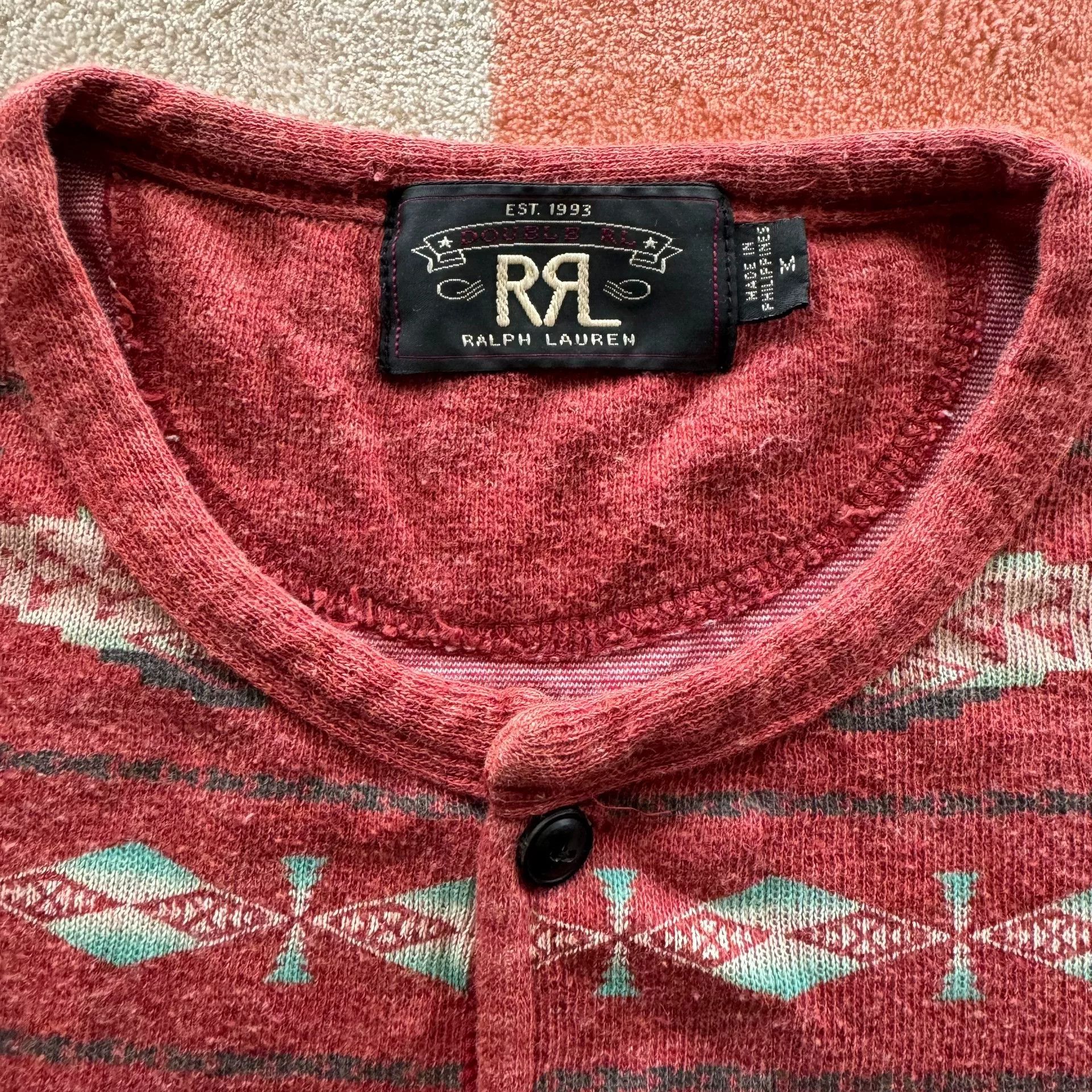 RRL Ralph Lauren RRL Double RL Henley Sweatshirt T-shirt Size US M / EU 48-50 / 2 - 5 Thumbnail
