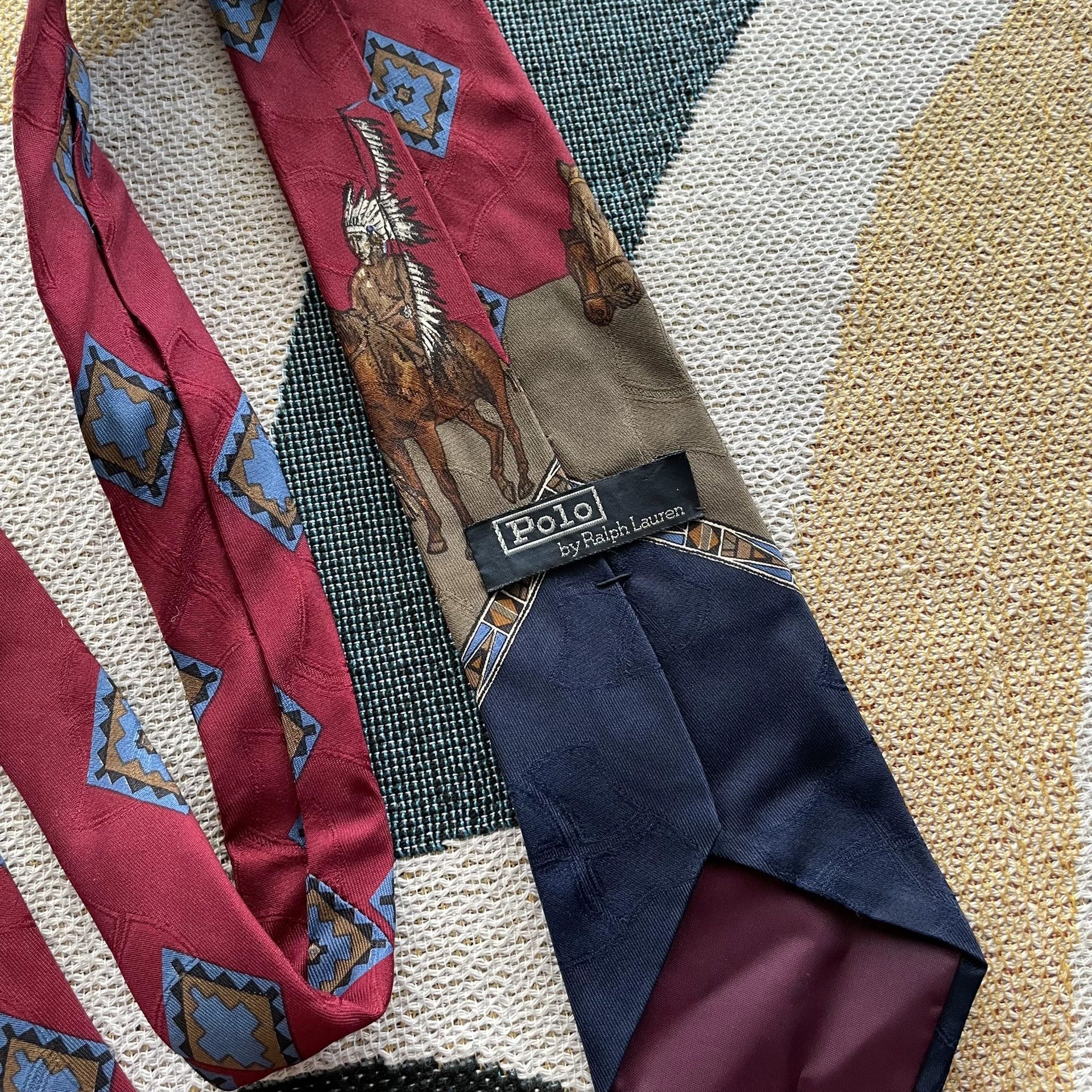 Polo Ralph Lauren Ralph Lauren Indian Chief Silk Tie Size ONE SIZE - 4 Thumbnail