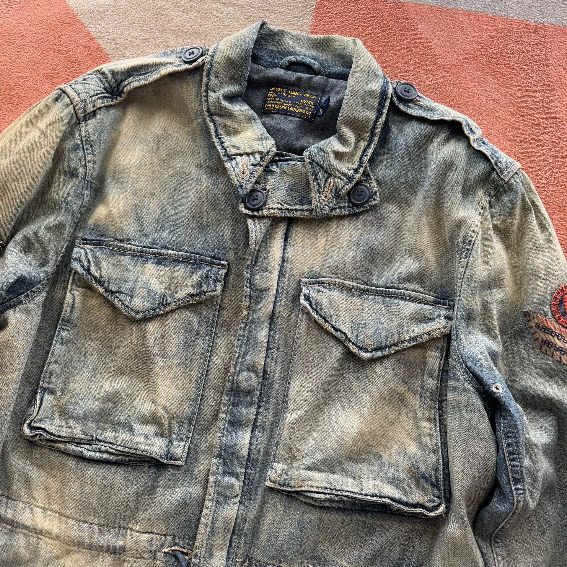 Polo Ralph Lauren Ralph Lauren M43 Military Denim Jacket Size US S / EU 44-46 / 1 - 4 Thumbnail