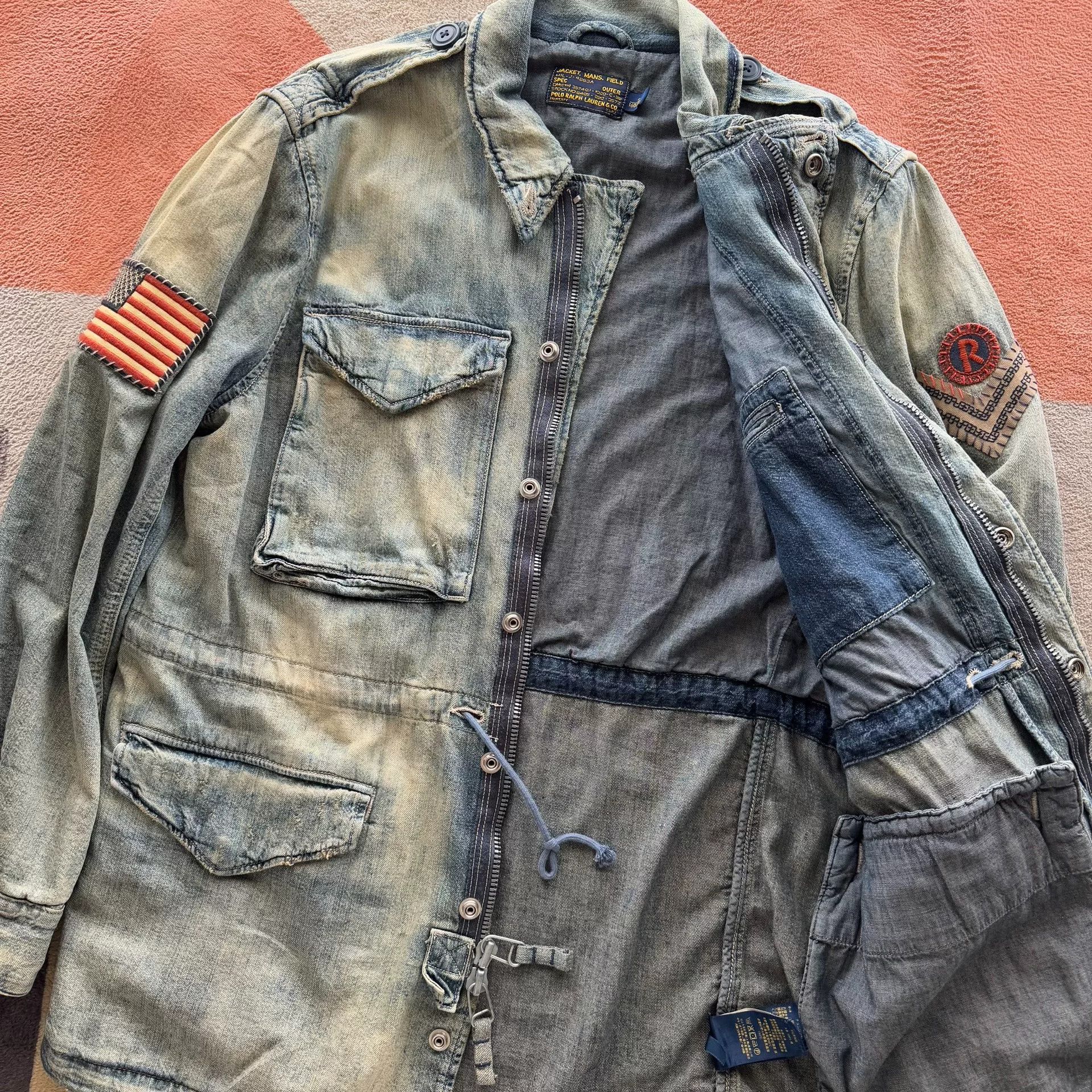 Polo Ralph Lauren Ralph Lauren M43 Military Denim Jacket Size US S / EU 44-46 / 1 - 2 Thumbnail