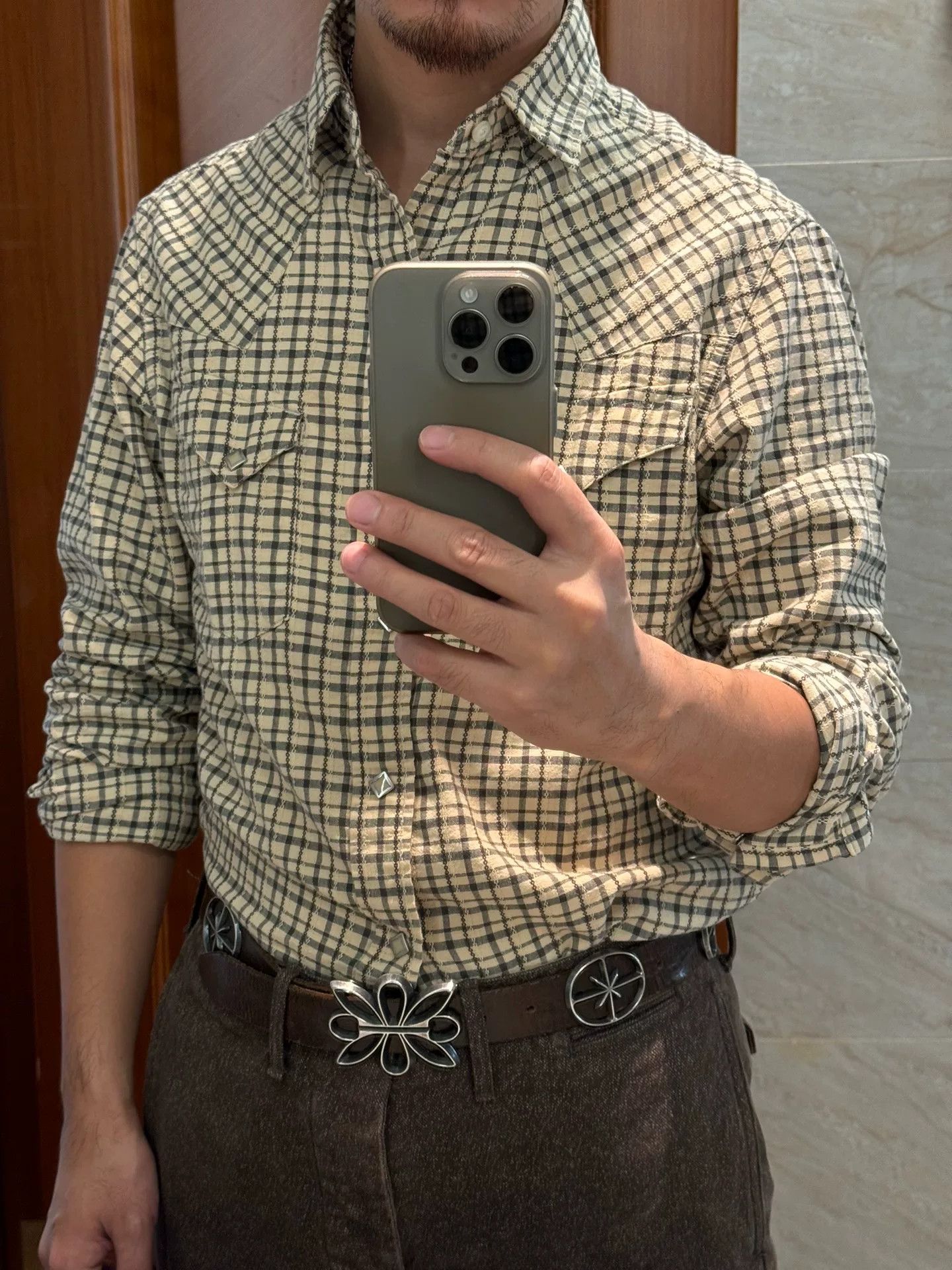 RRL Ralph Lauren RRL Plaid Western Shirt Size US S / EU 44-46 / 1 - 2 Thumbnail