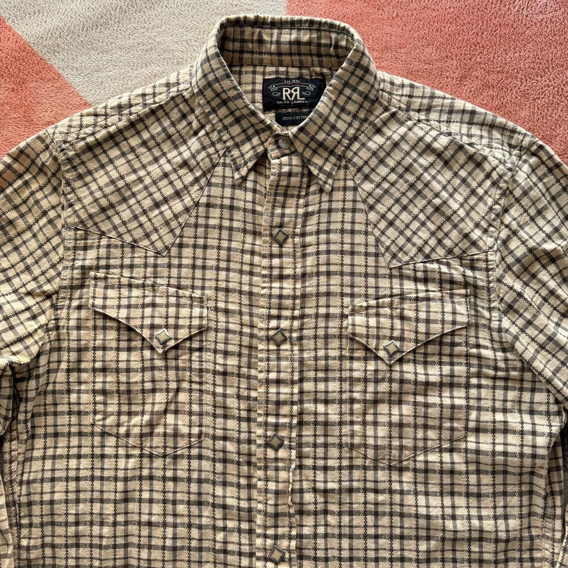 RRL Ralph Lauren RRL Plaid Western Shirt Size US S / EU 44-46 / 1 - 4 Thumbnail