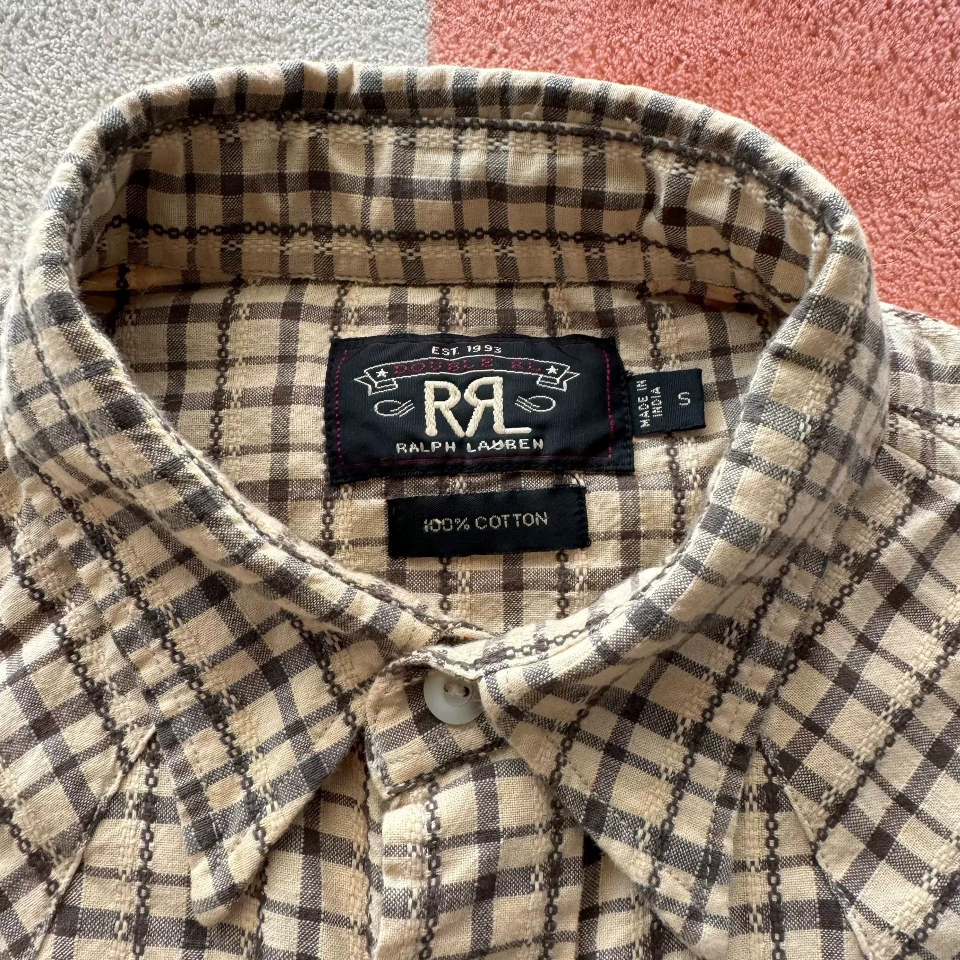 RRL Ralph Lauren RRL Plaid Western Shirt Size US S / EU 44-46 / 1 - 6 Thumbnail