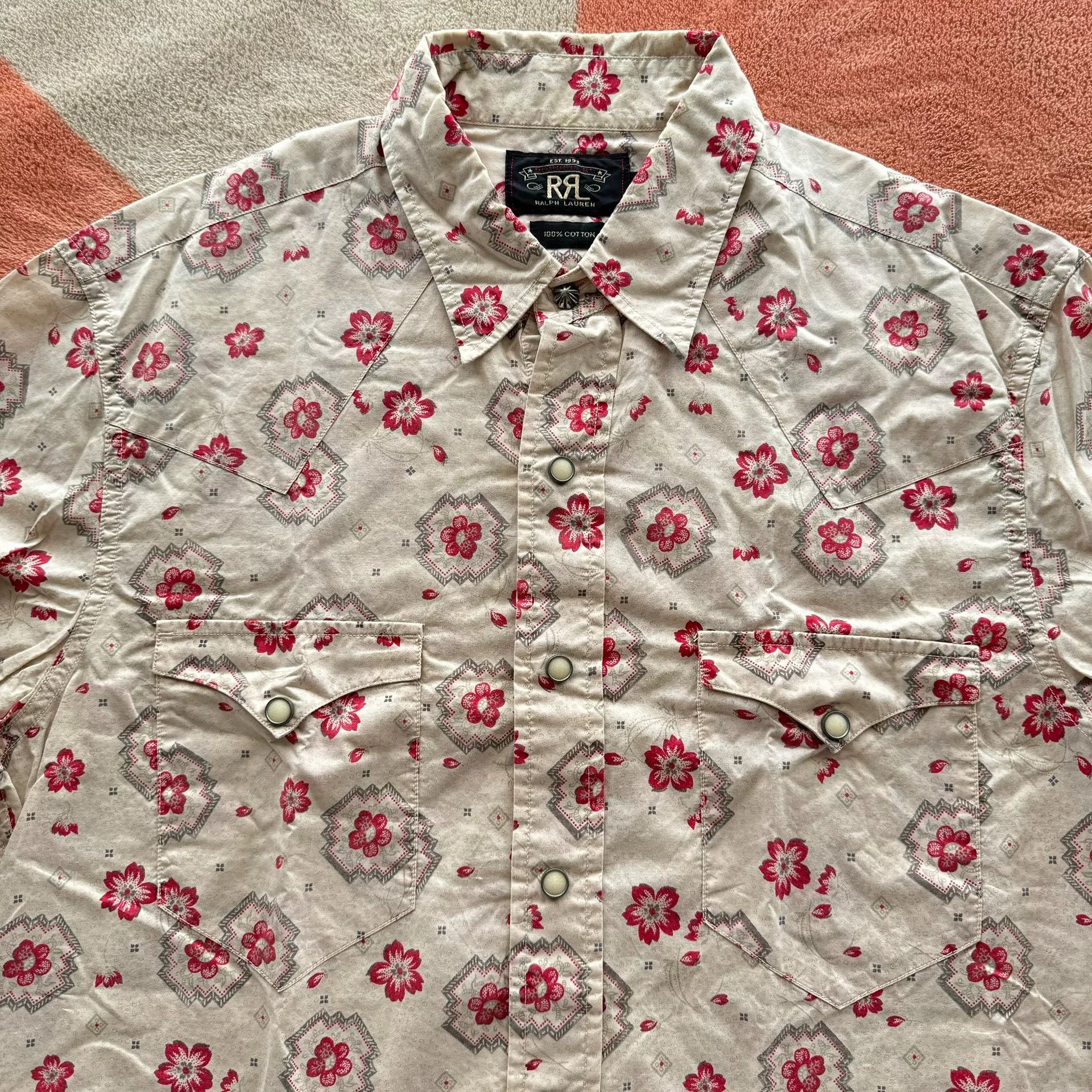 RRL Ralph Lauren RRL Sakura Western Shirt Size US M / EU 48-50 / 2 - 2 Thumbnail