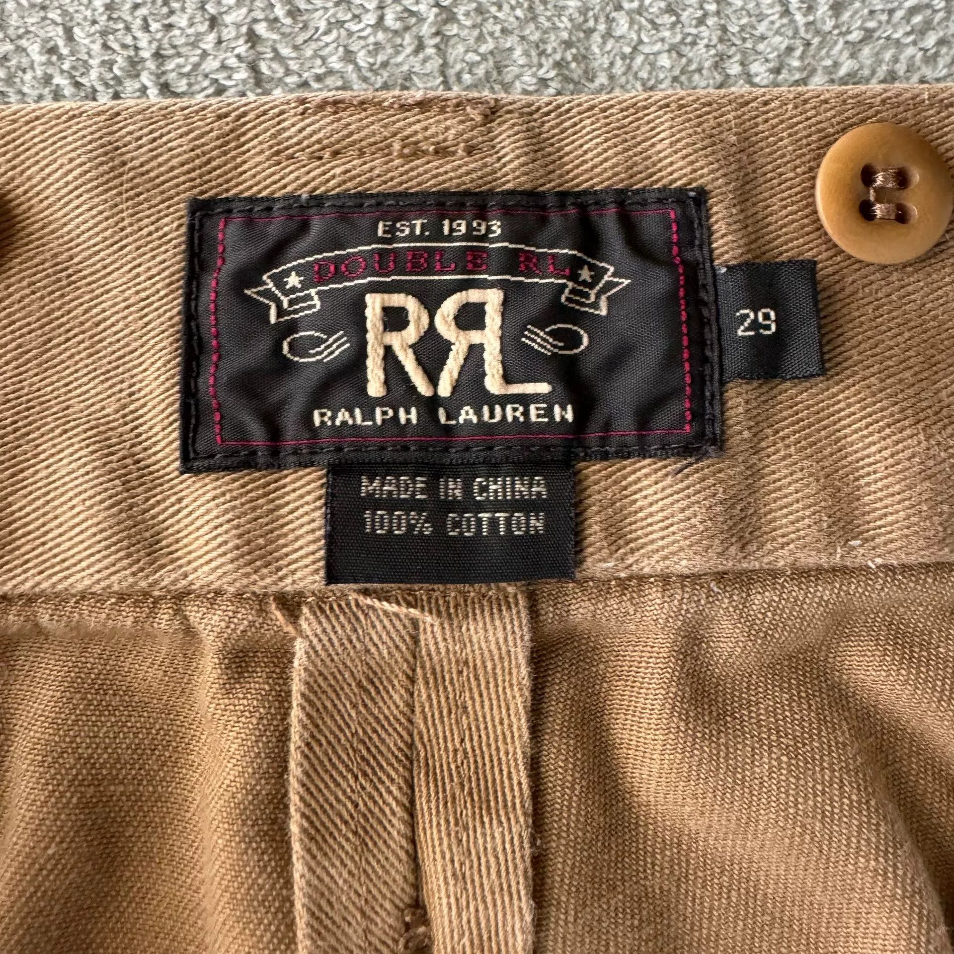 RRL Ralph Lauren RRL Ralph Lauren Double RL Khaki Military Pants Size US 29 - 5 Thumbnail
