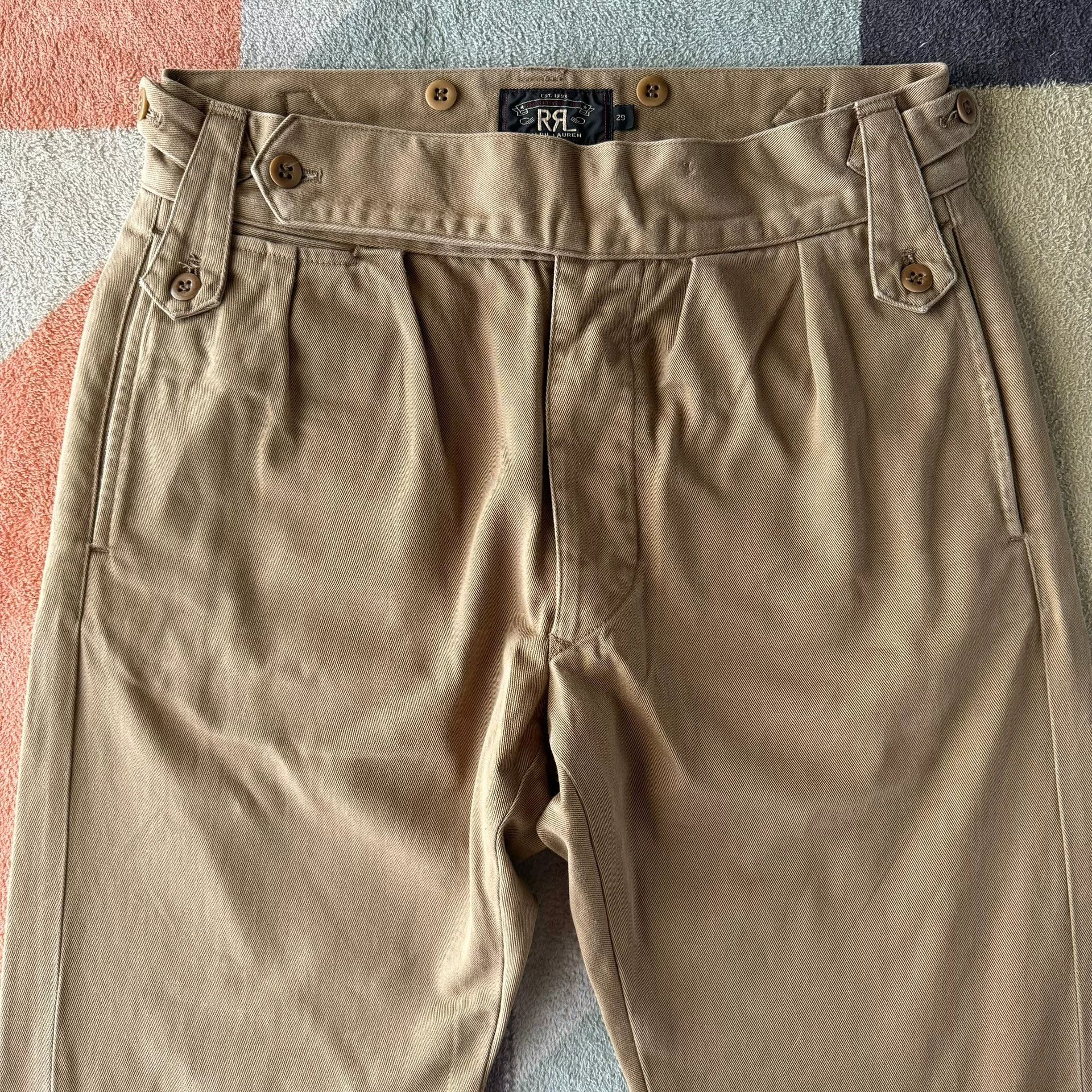RRL Ralph Lauren RRL Ralph Lauren Double RL Khaki Military Pants Size US 29 - 3 Thumbnail