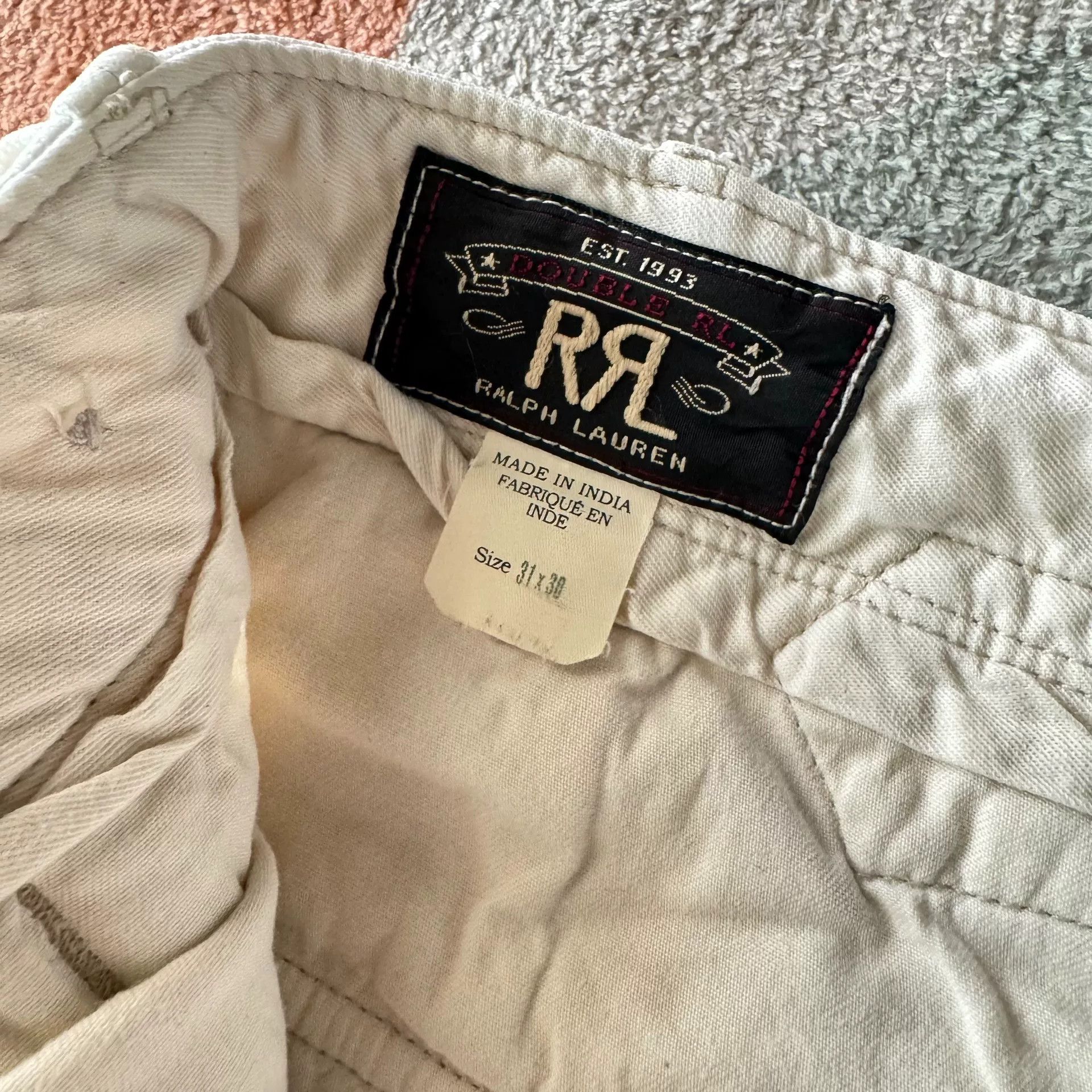 RRL Ralph Lauren Ralph Lauren RRL White Herringbone Pants Size US 31 - 4 Thumbnail